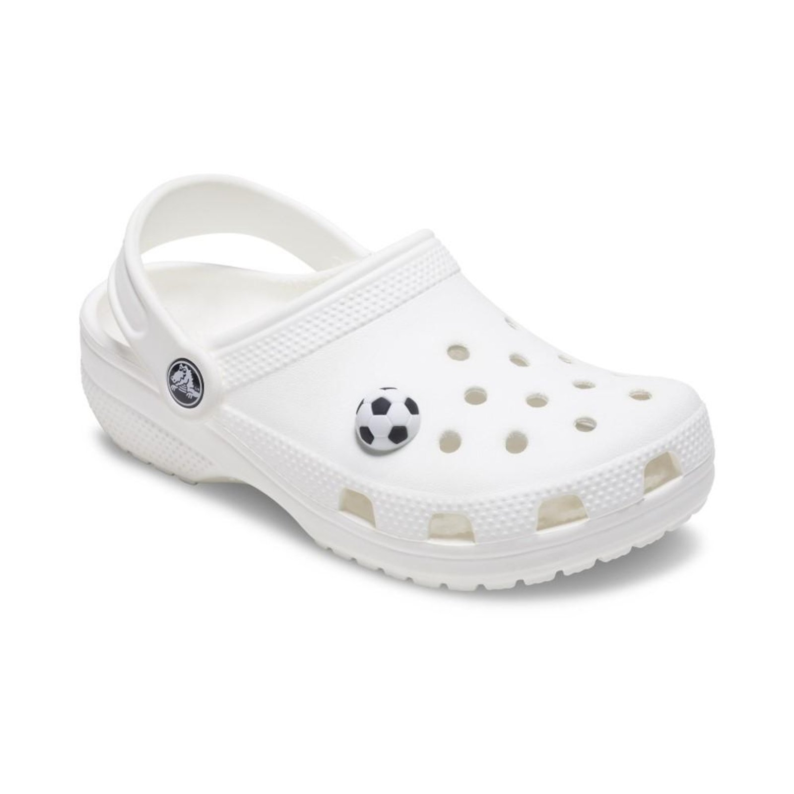 Vista 3 Infantil - Jibbitz™ Bola de Futebol Texturizado Crocs branco Crocs branco