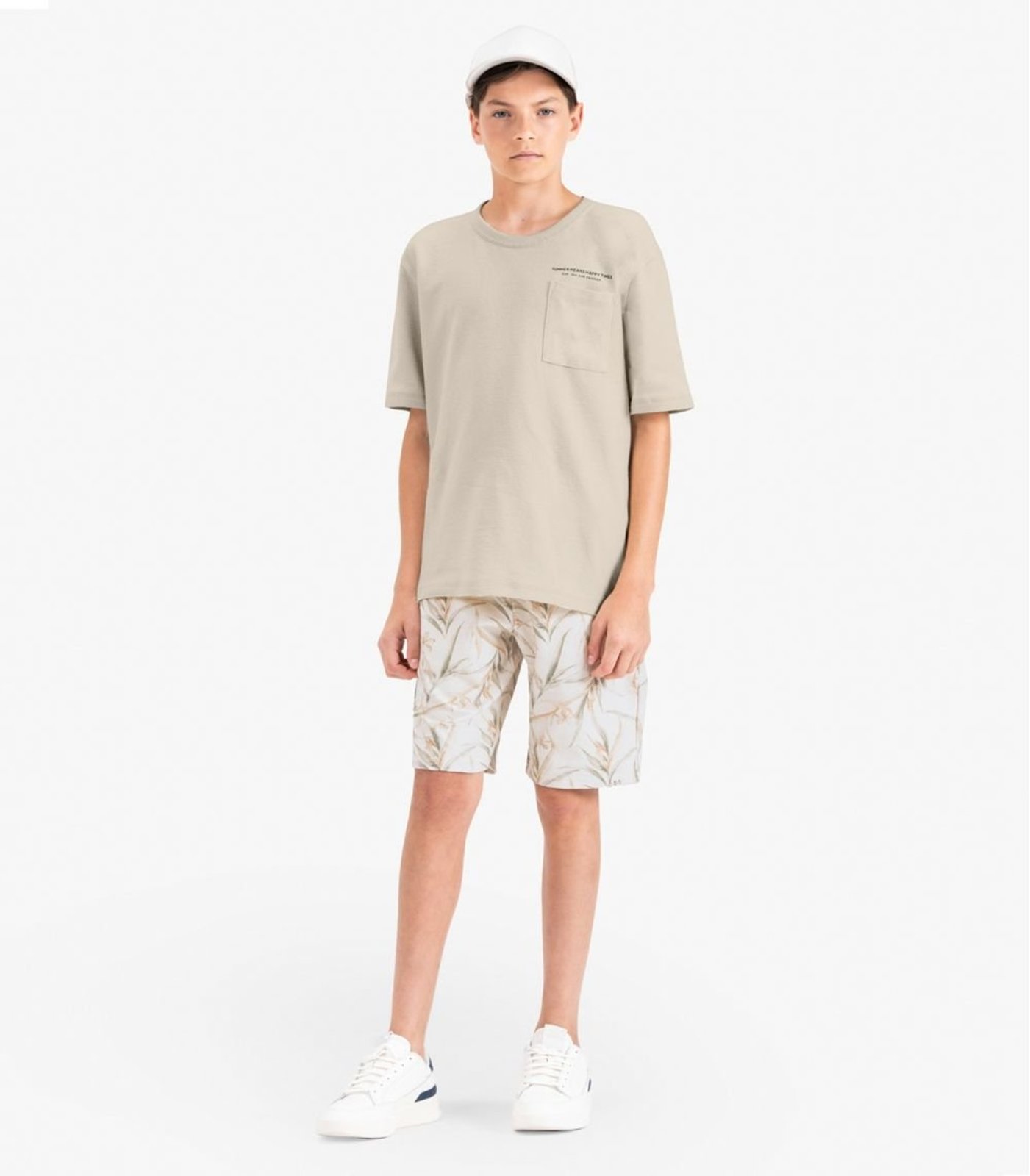 Vista 2 Infantil - Camiseta Juvenil Masculino em Malhão Fruit Minty bege MINTY bege