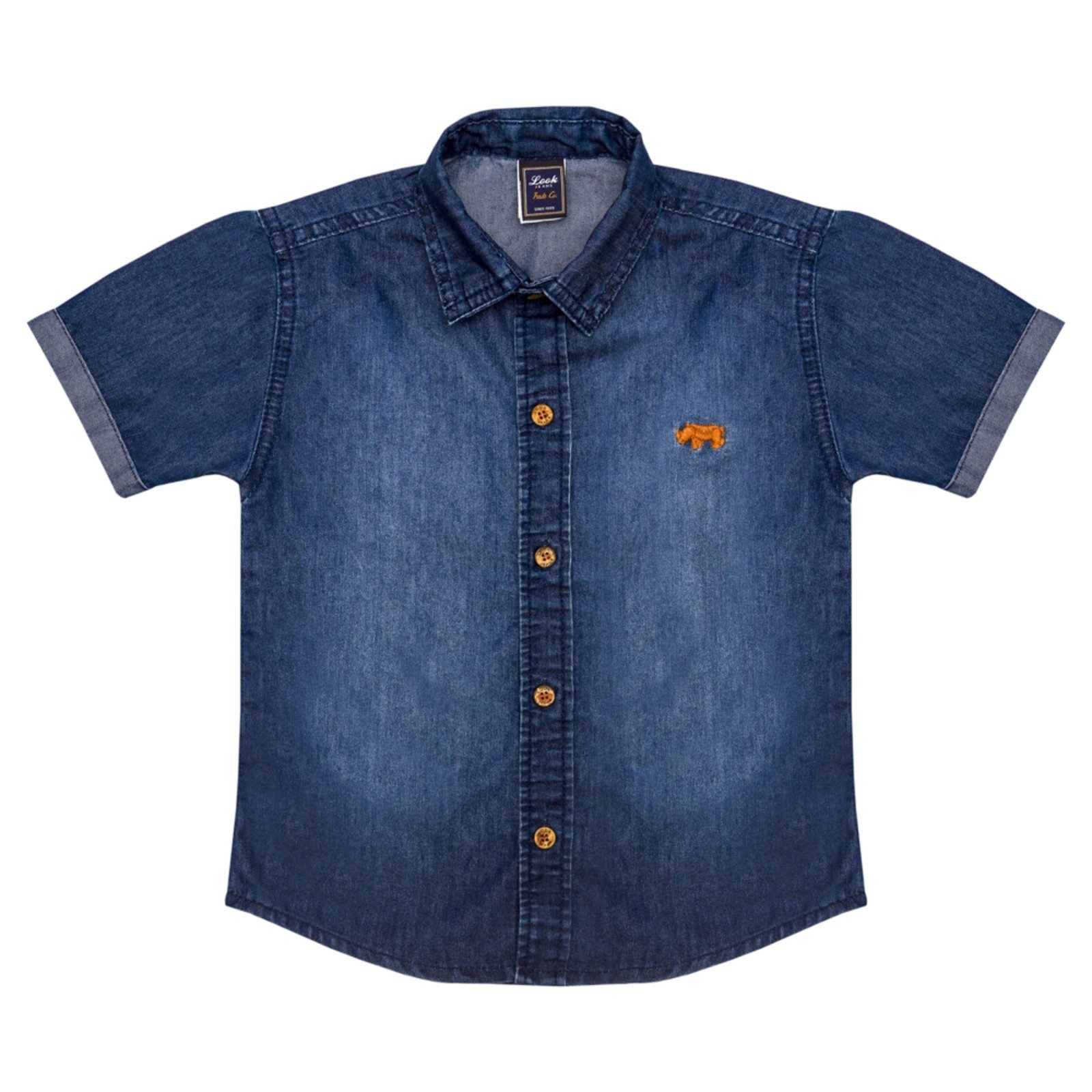 Vista 3 Infantil - Camisa Look Jeans Tradicional Jeans azul Look Jeans azul