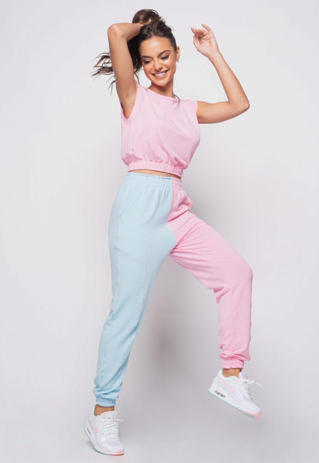 Vista 3 Cropped Salvatore Barra Elástico Malha Comfort Salvatore Fashion rosa Salvatore Fashion rosa