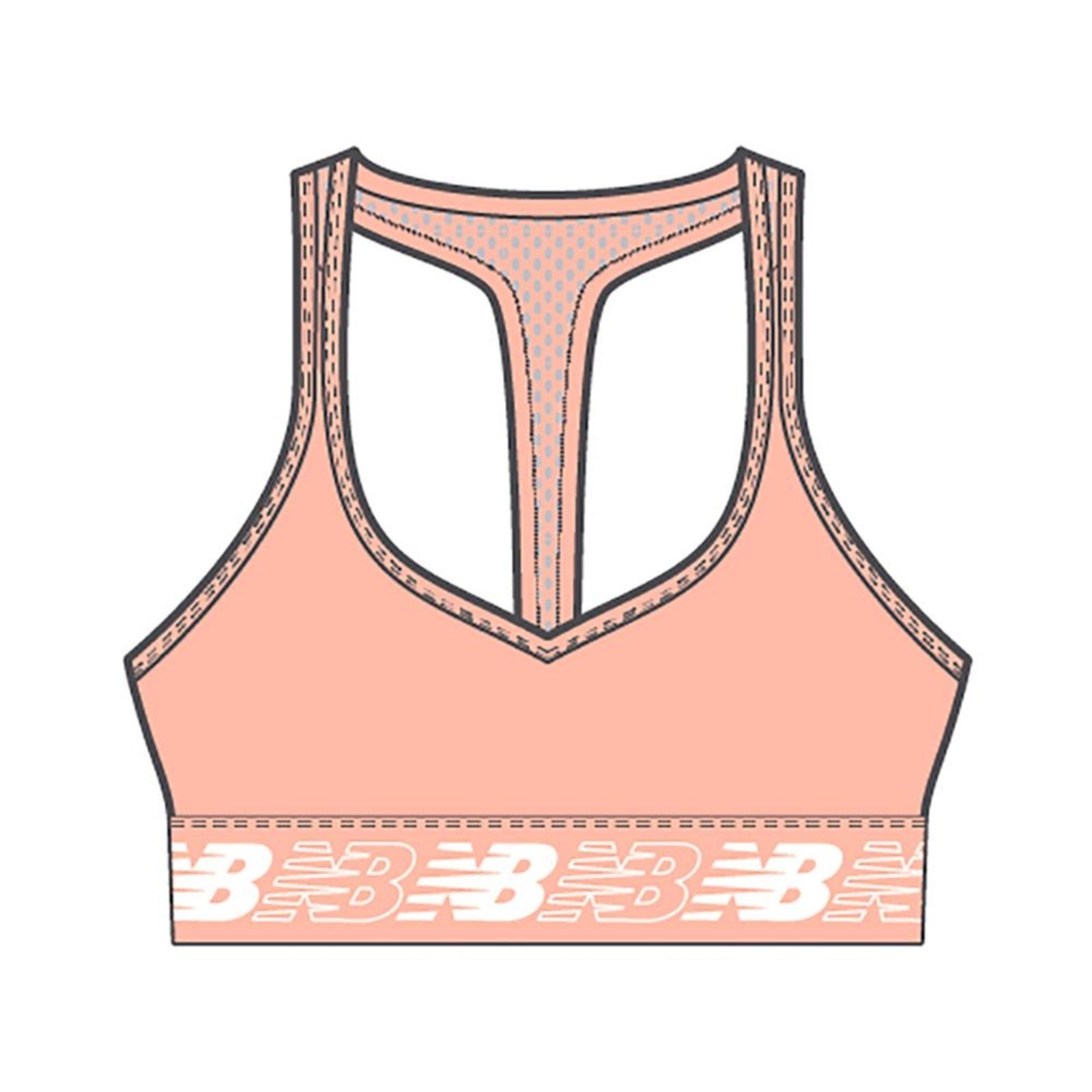 Top New Balance Foundation Feminino LARANJA