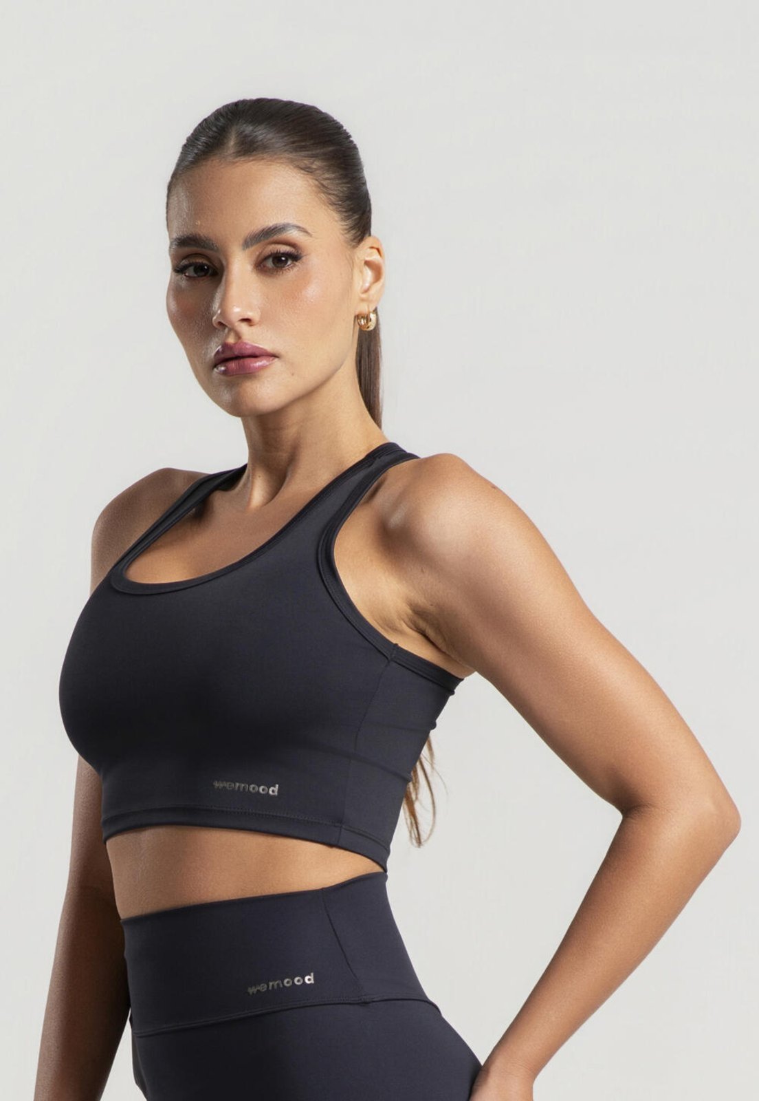 Top Regata Decote Redondo Preto Wemood Tp010-001 Preto