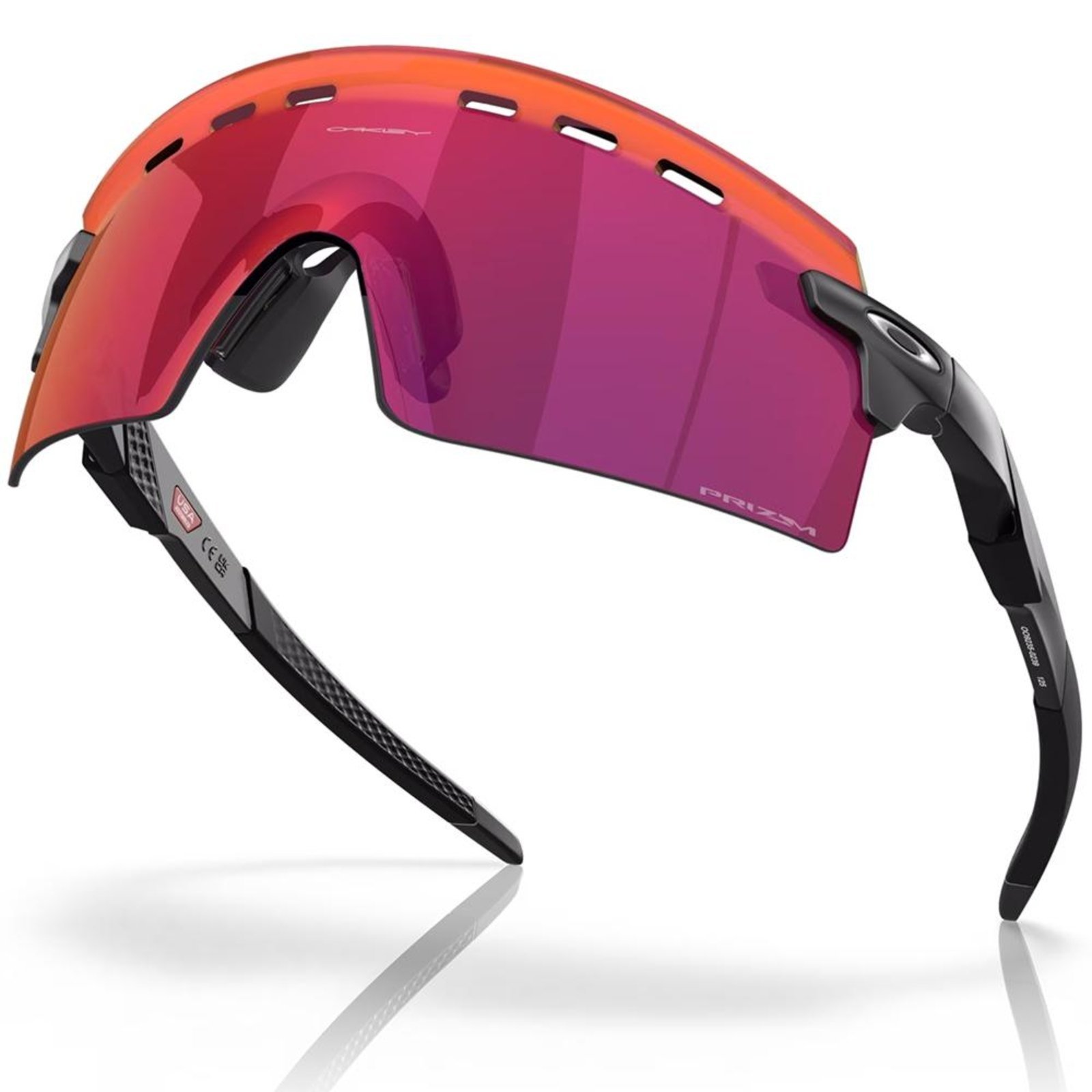 Vista 3 Óculos de Sol Oakley Encoder Strike Matte Black Prizm Road vermelho black Oakley vermelho black