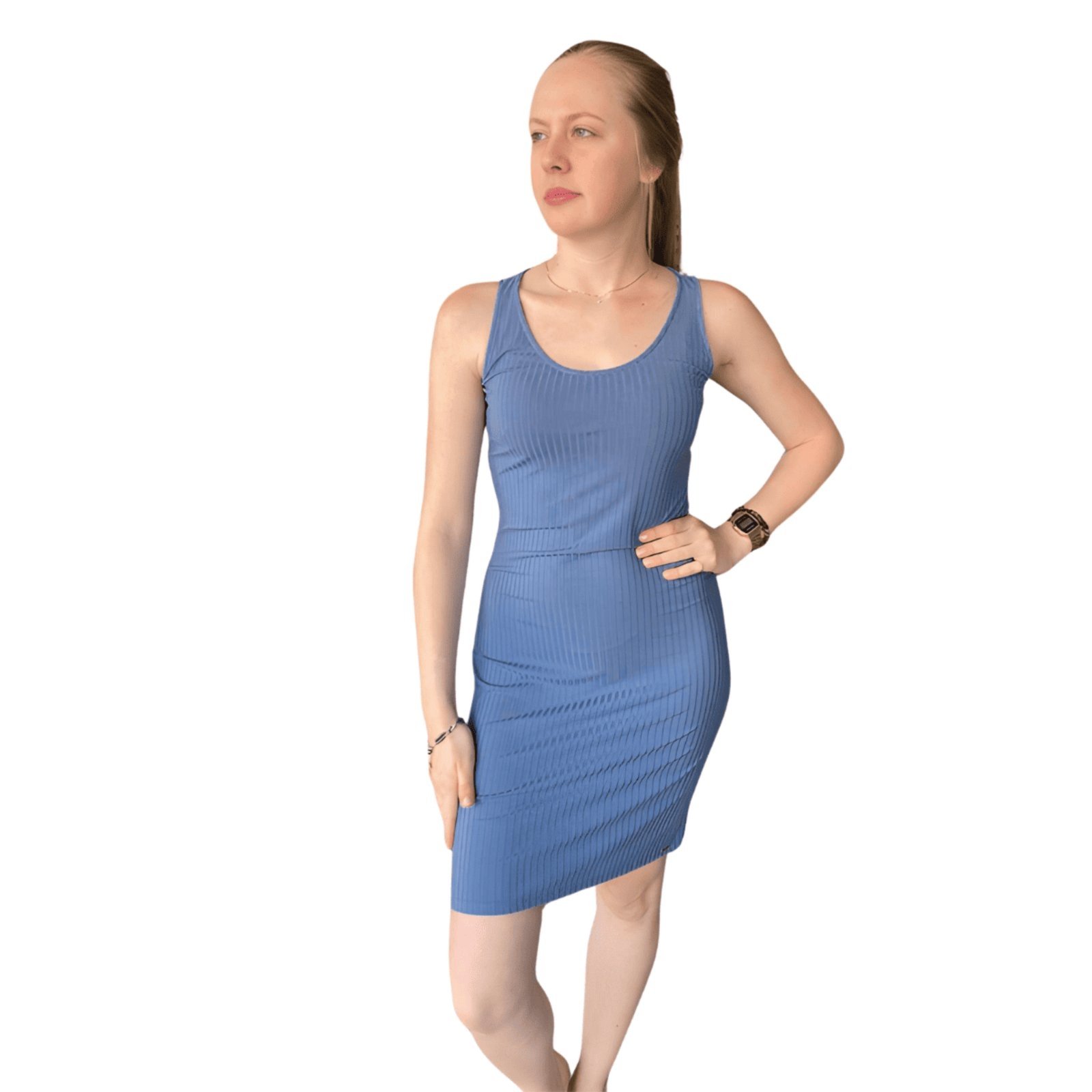 Vestido Regata Canelado Lunender