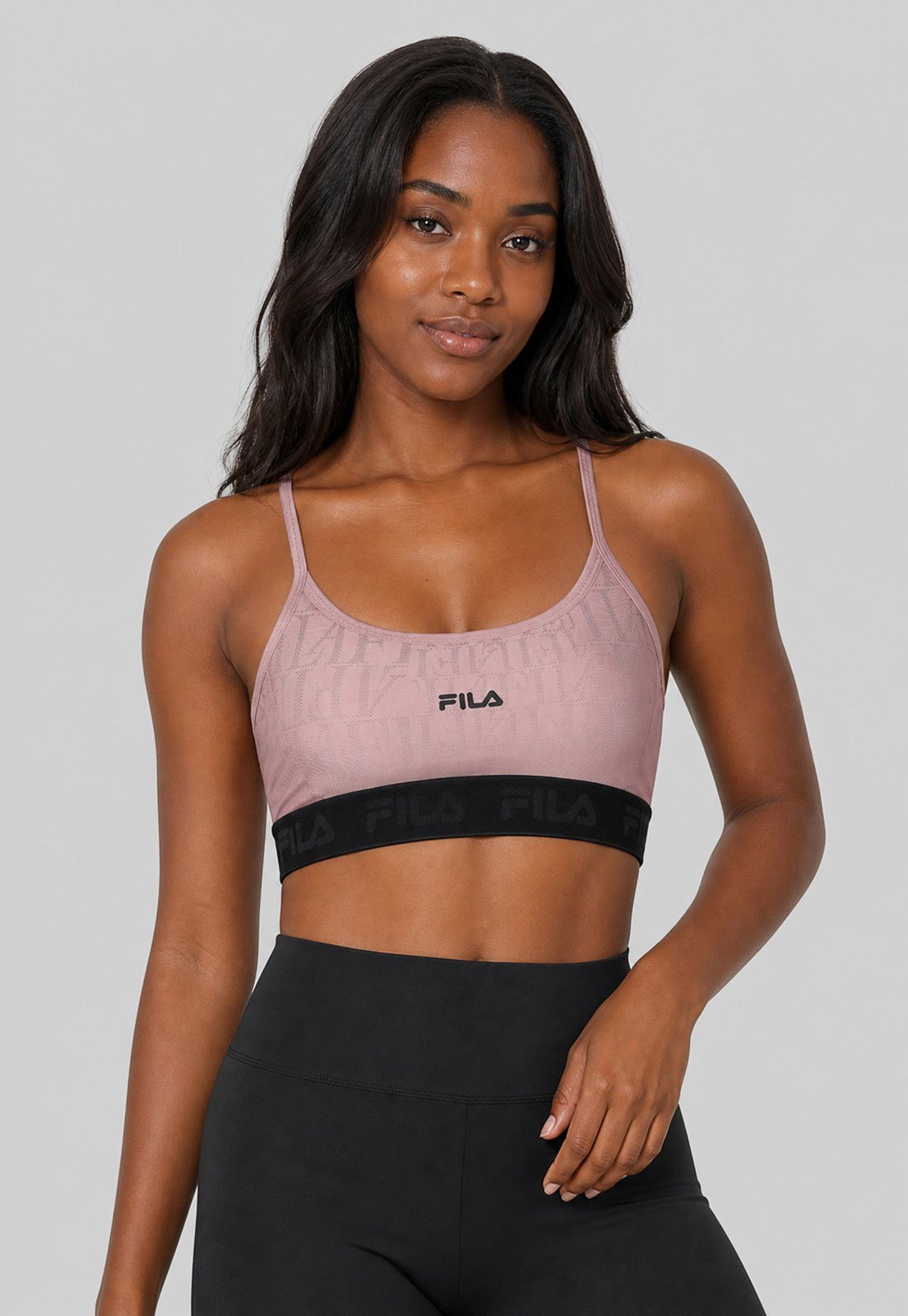 Top Feminino Fila Train Elastic Rosa