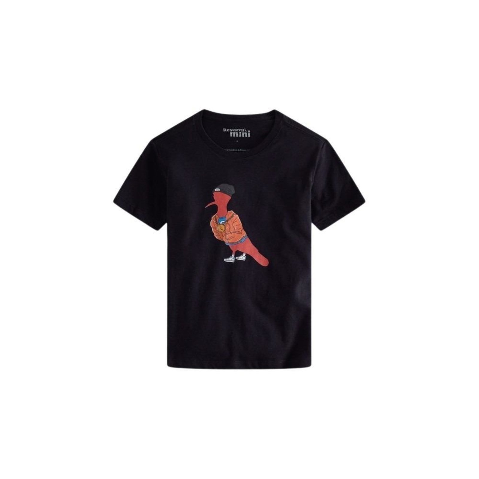 Infantil – Camiseta Pica Pau Musica Reserva Mini Preto