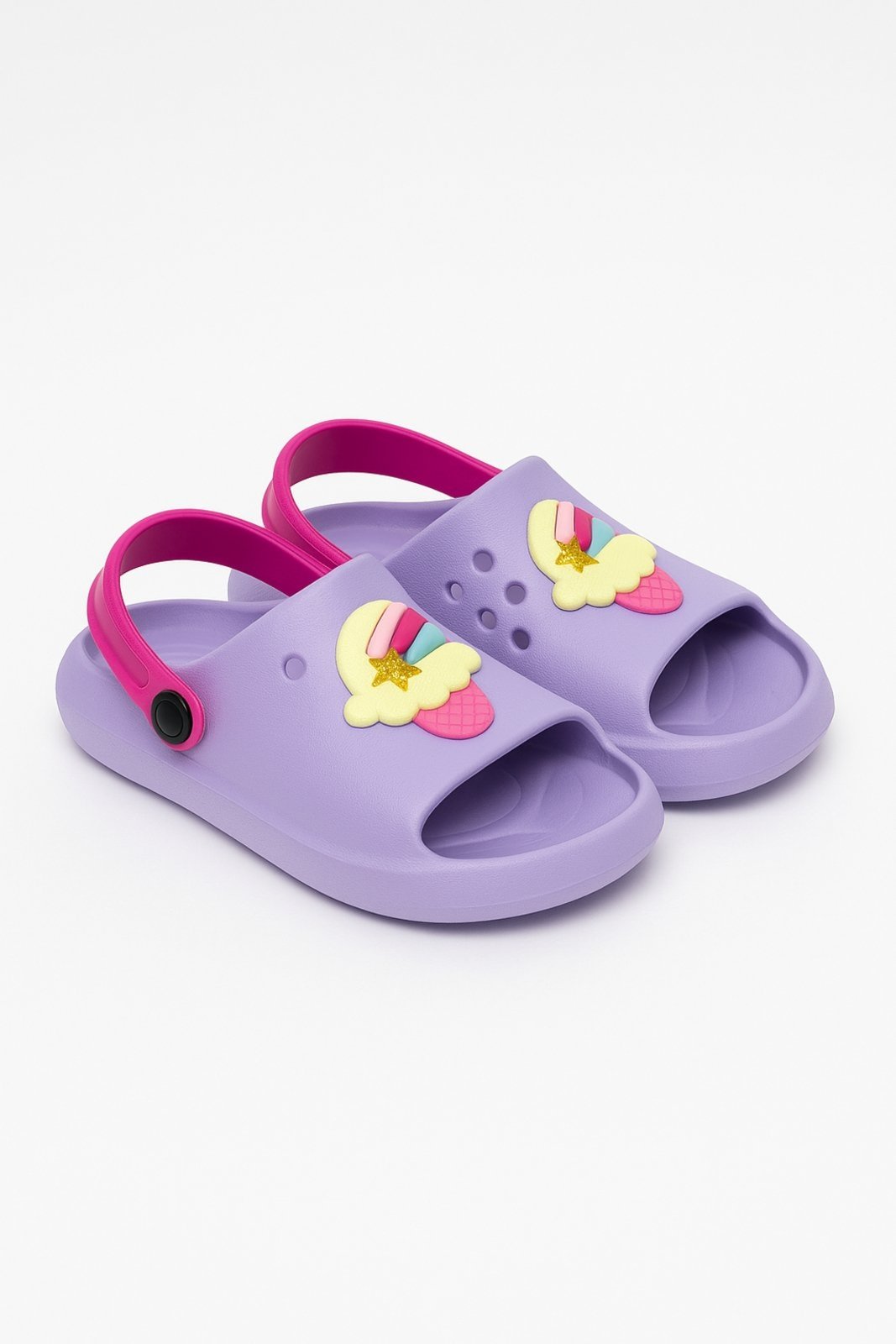 Infantil - Chinelo com Tiras Sorvete Lilás