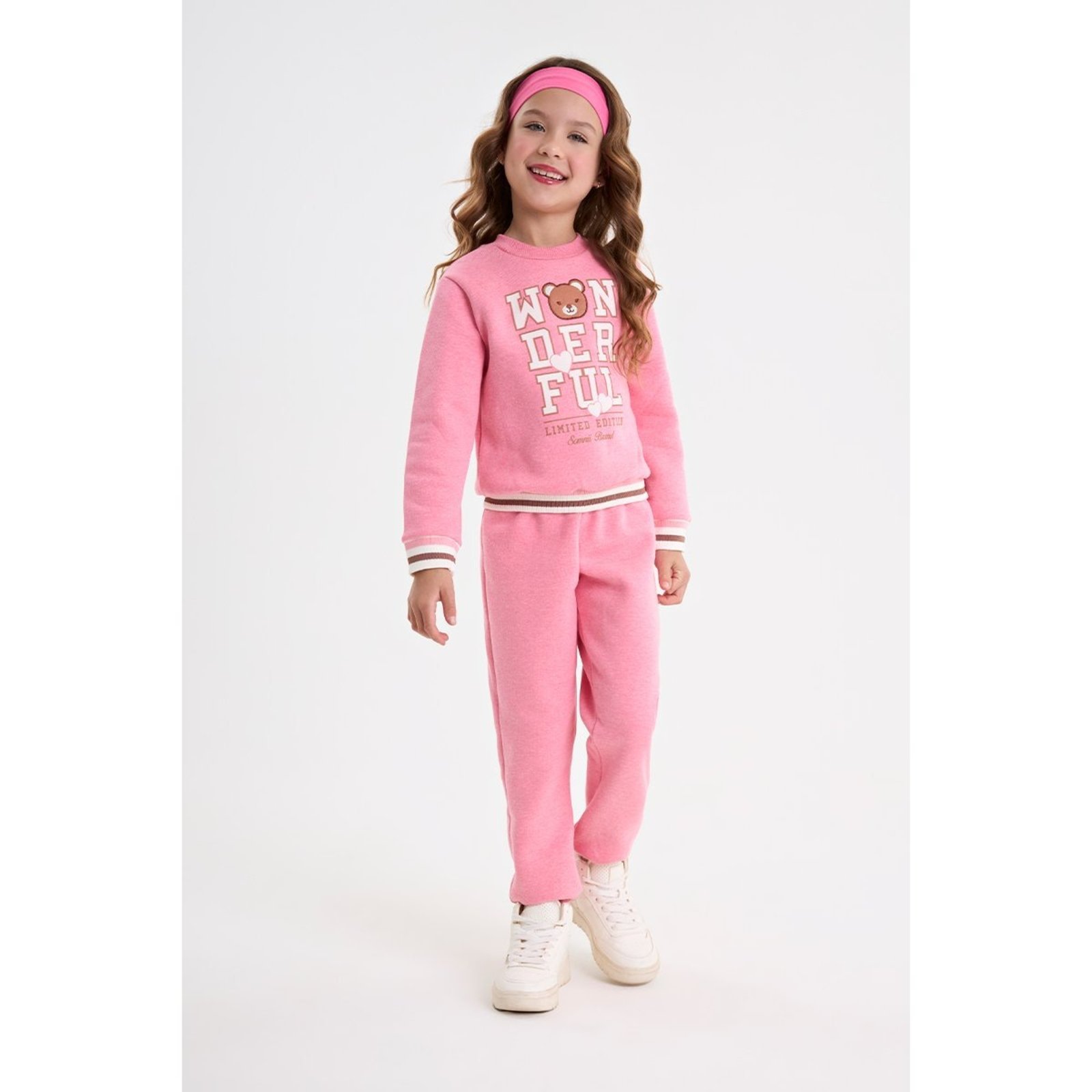 Infantil - Conjunto Feminino Blusão e Calça em Moletom