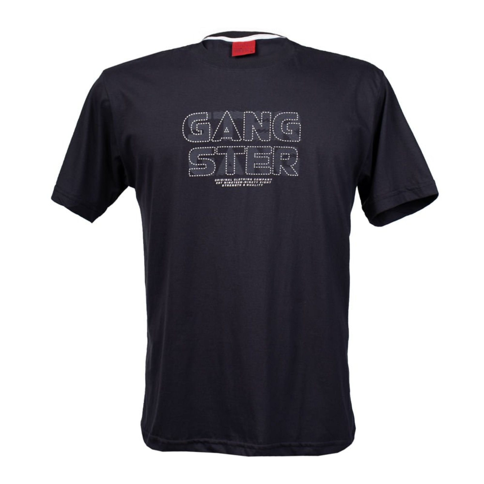 Vista 2 Camiseta Masculina Gangster Plus Size Estampa Marinho azul marinho Gangster azul marinho
