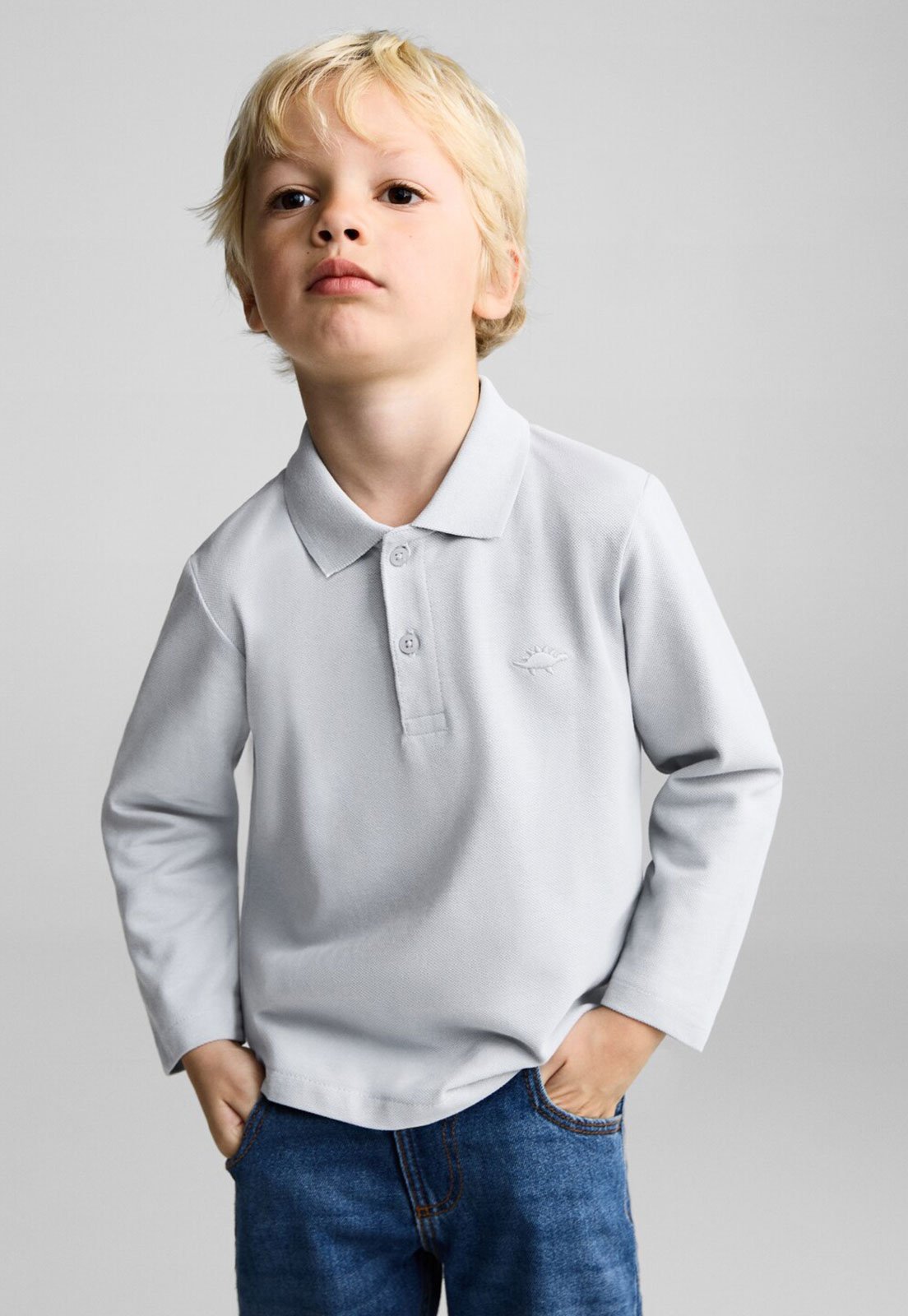 Camisa Manga Longa MANGO Lisa Cinza