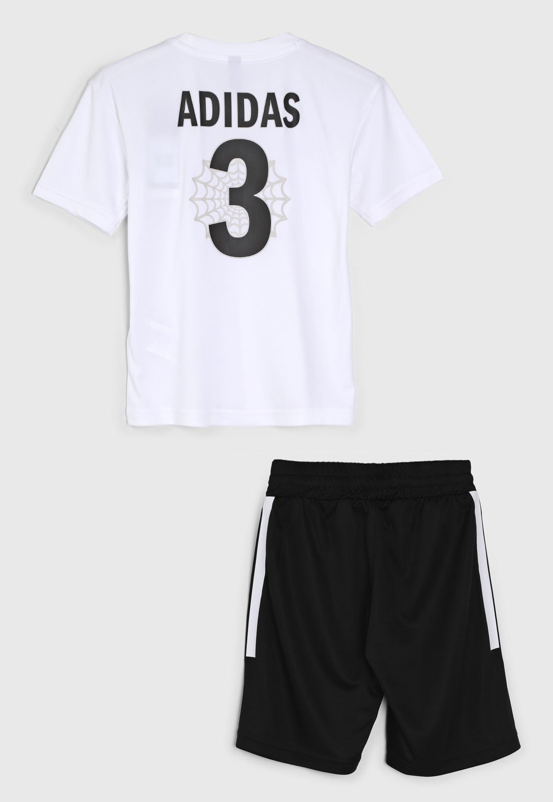 Vista 3 Infantil - Conjunto Curto adidas Homem-Aranha adidas Sportswear branco adidas Sportswear branco