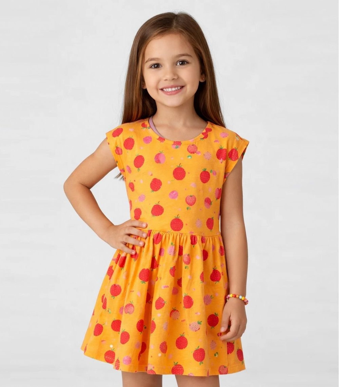 Infantil - Vestido Estampado Select Laranja