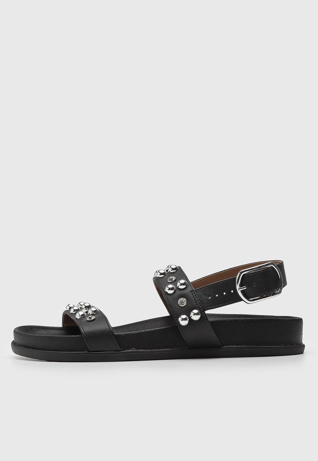 Vista 2 Rasteira Feminina Vizzano Tachas Preta preto VIZZANO preto