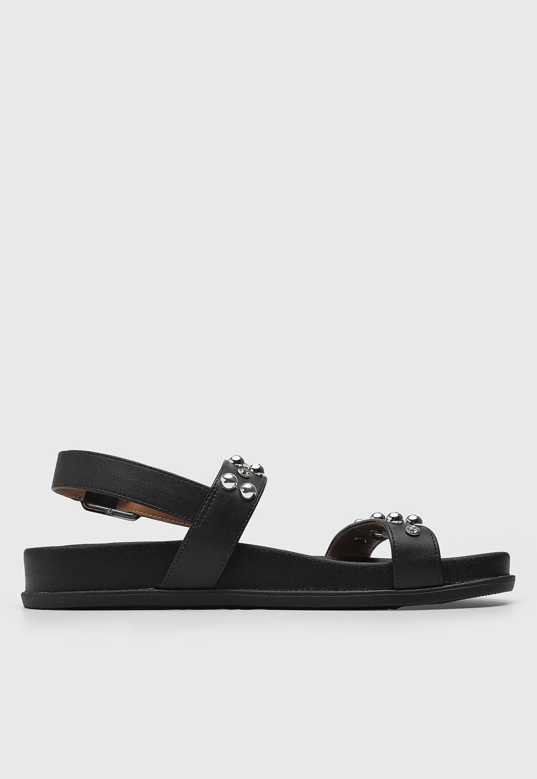 Vista 3 Rasteira Feminina Vizzano Tachas Preta preto VIZZANO preto