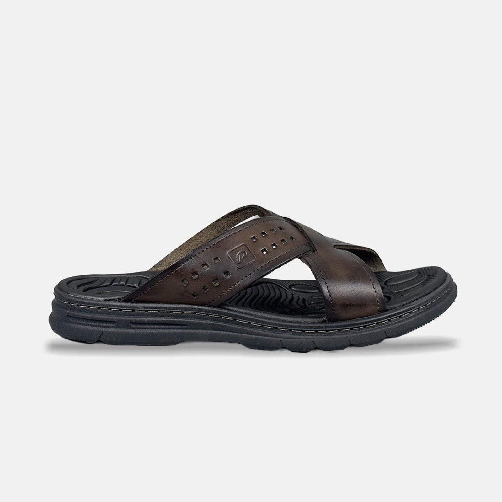 Chinelo Pegada Slide Tira Cruzada 134201 Marrom