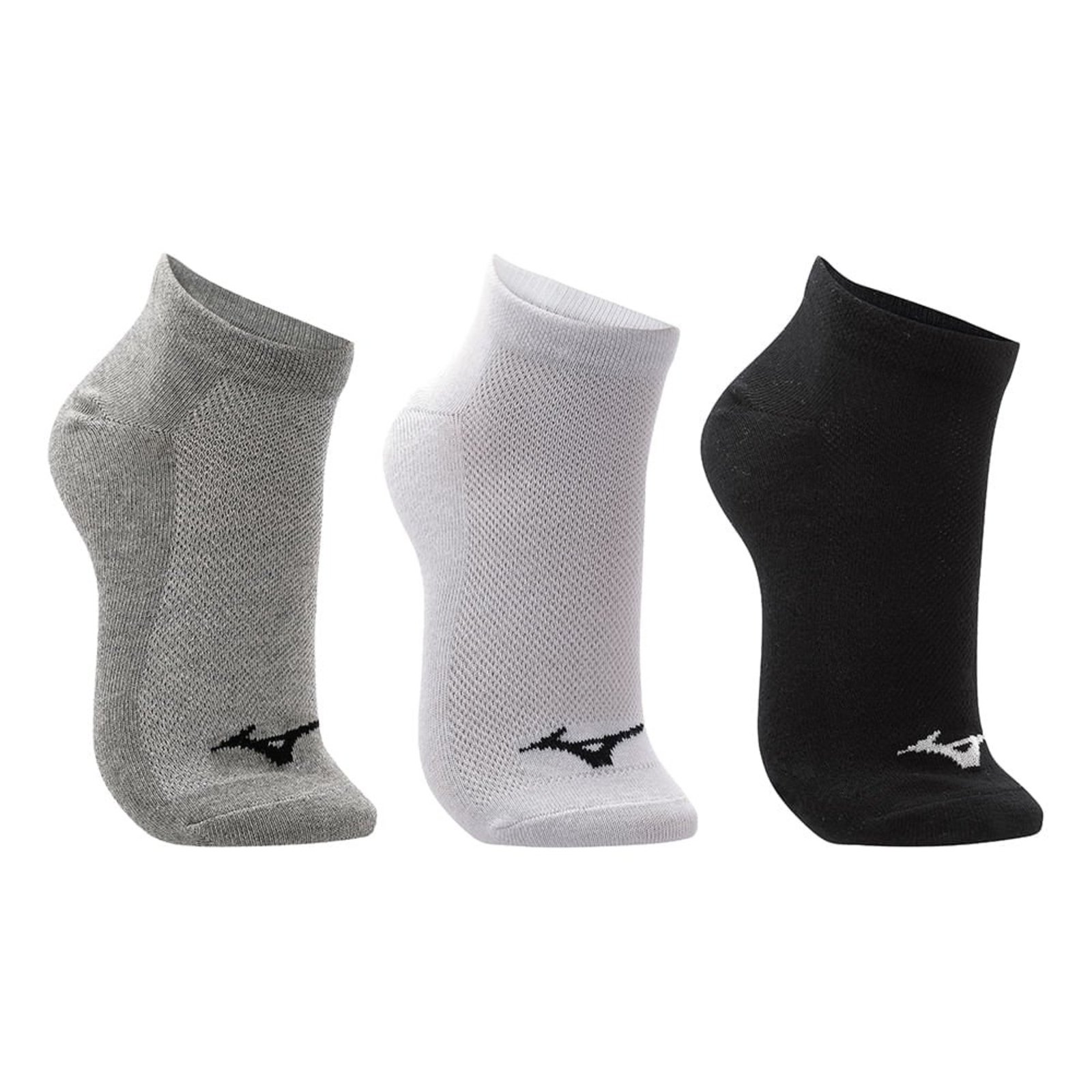 Kit Meia Sem Cano Mizuno Basic tam. 33-38 - Pacote com 3 pares