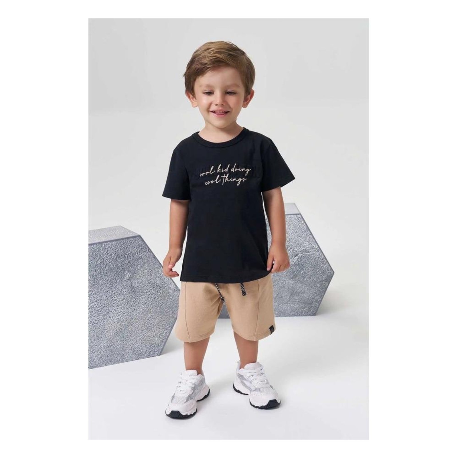 Infantil - Conjunto Menino Bermuda Johnny Fox 1 Preto
