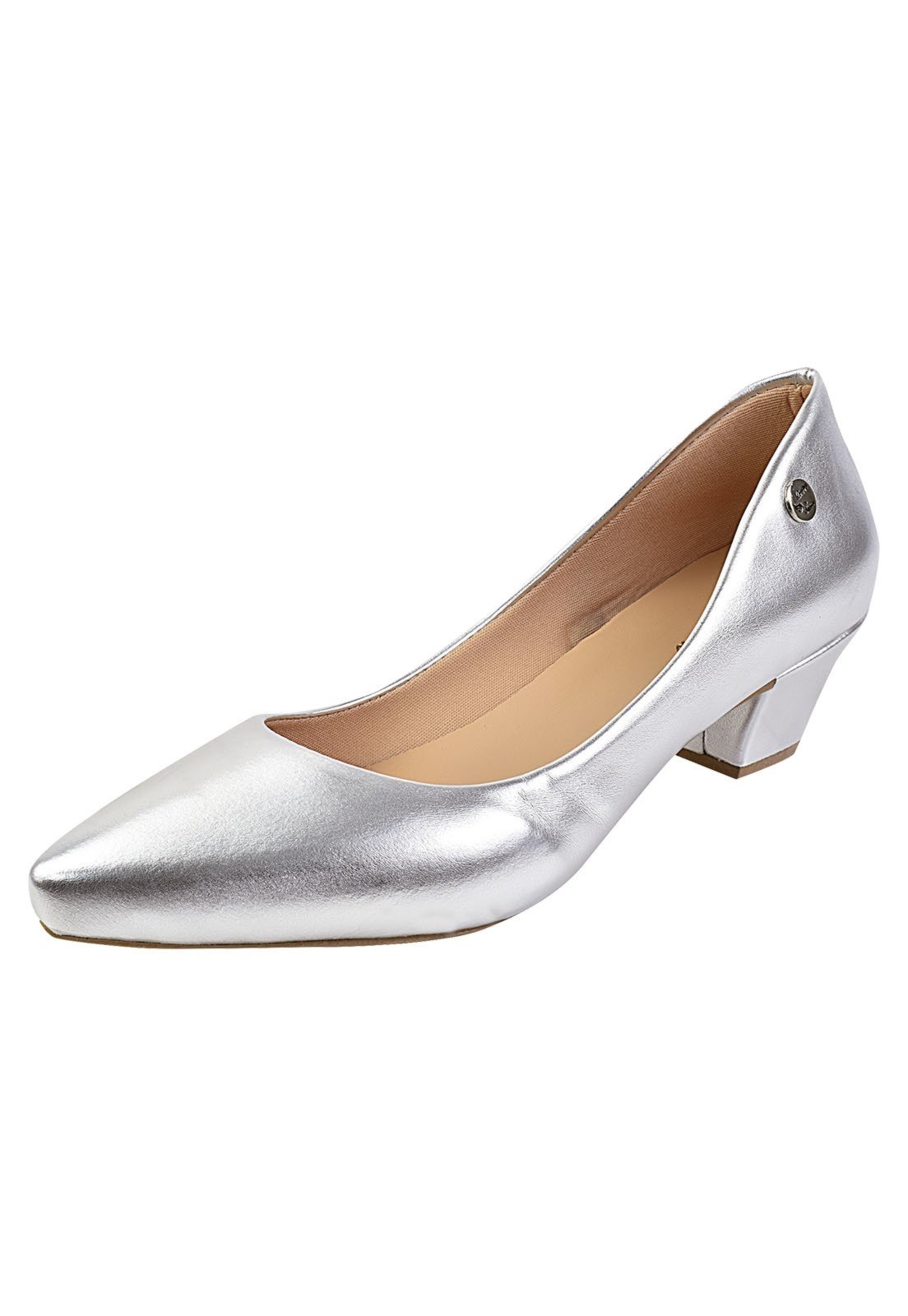 Scarpin Donna Santa Bico Fino Prata