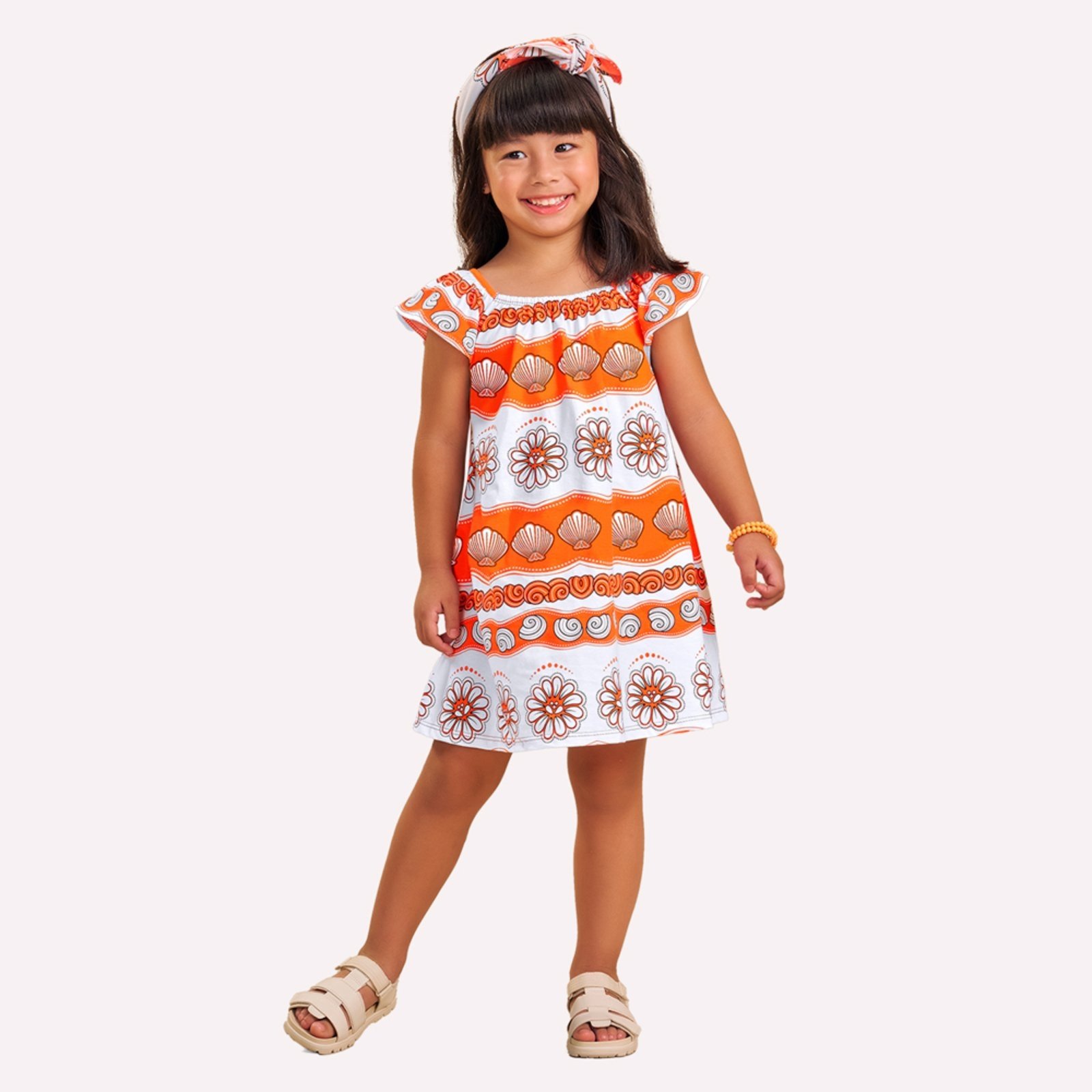 Infantil – Vestido Menina em Algodão Nanai