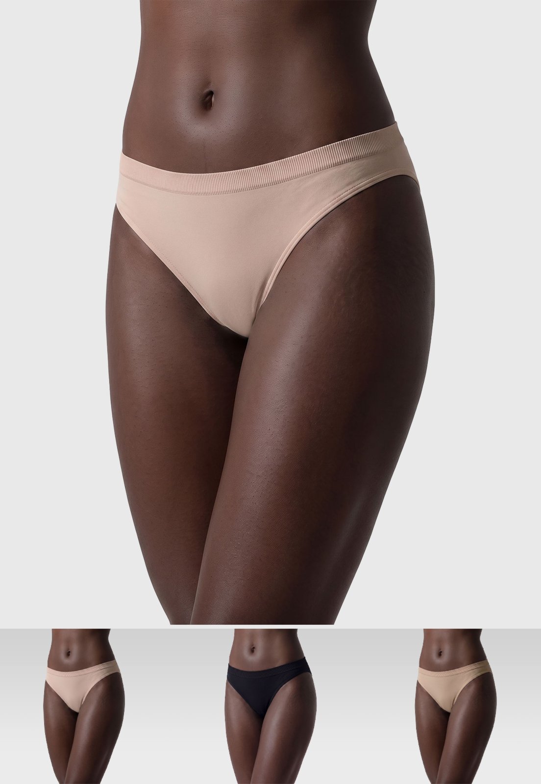 Kit 3 Calcinha Tanga Trifil Bege