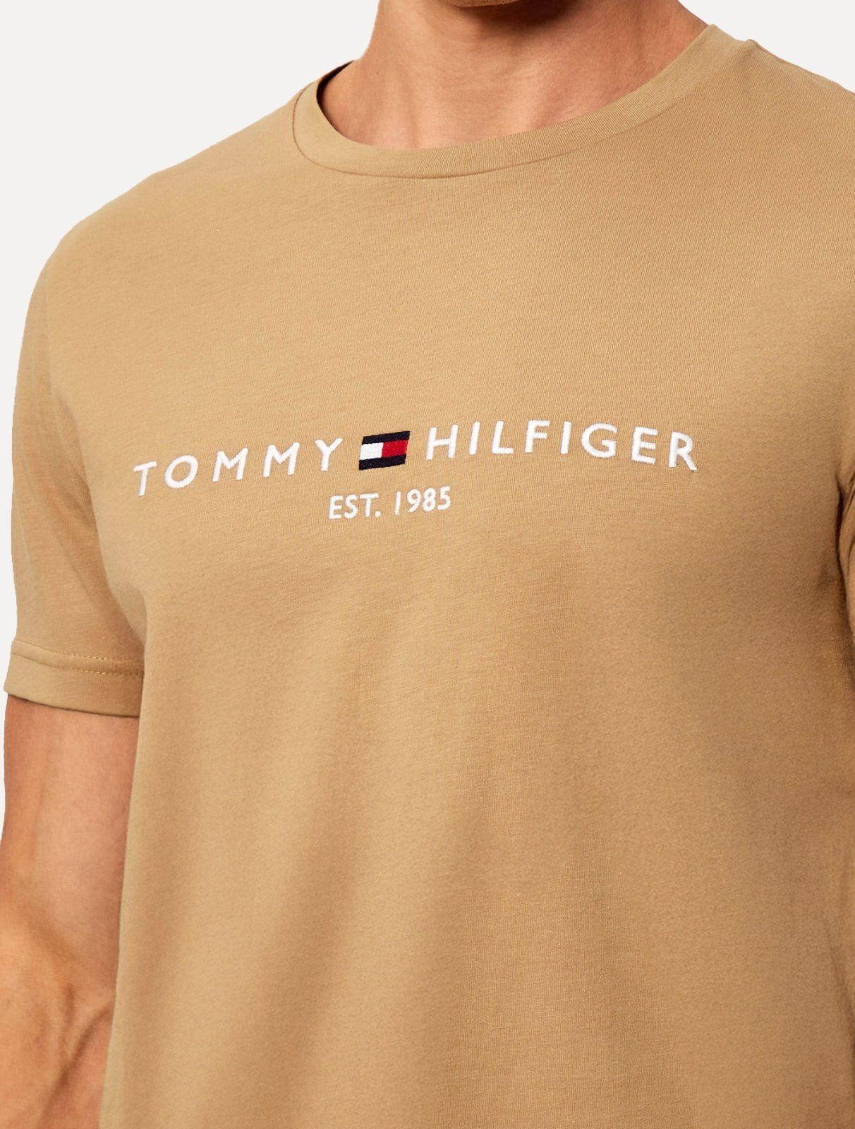 Vista 3 Camiseta Tommy Hilfiger Masculina Core Logo Tee azul marinho Tommy Hilfiger azul marinho