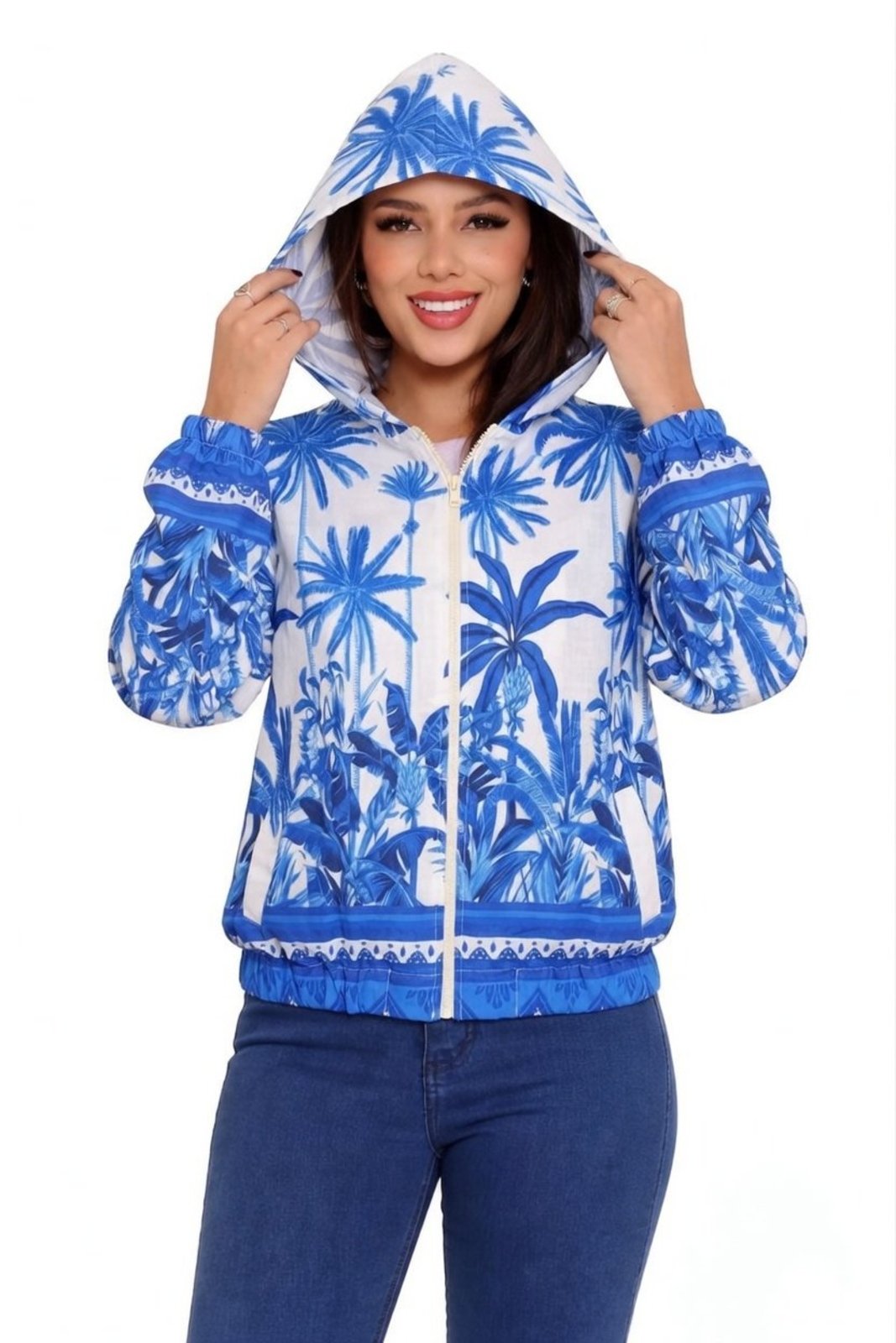 Jaqueta D Bell Outlet Fashion Corta Vento Azul