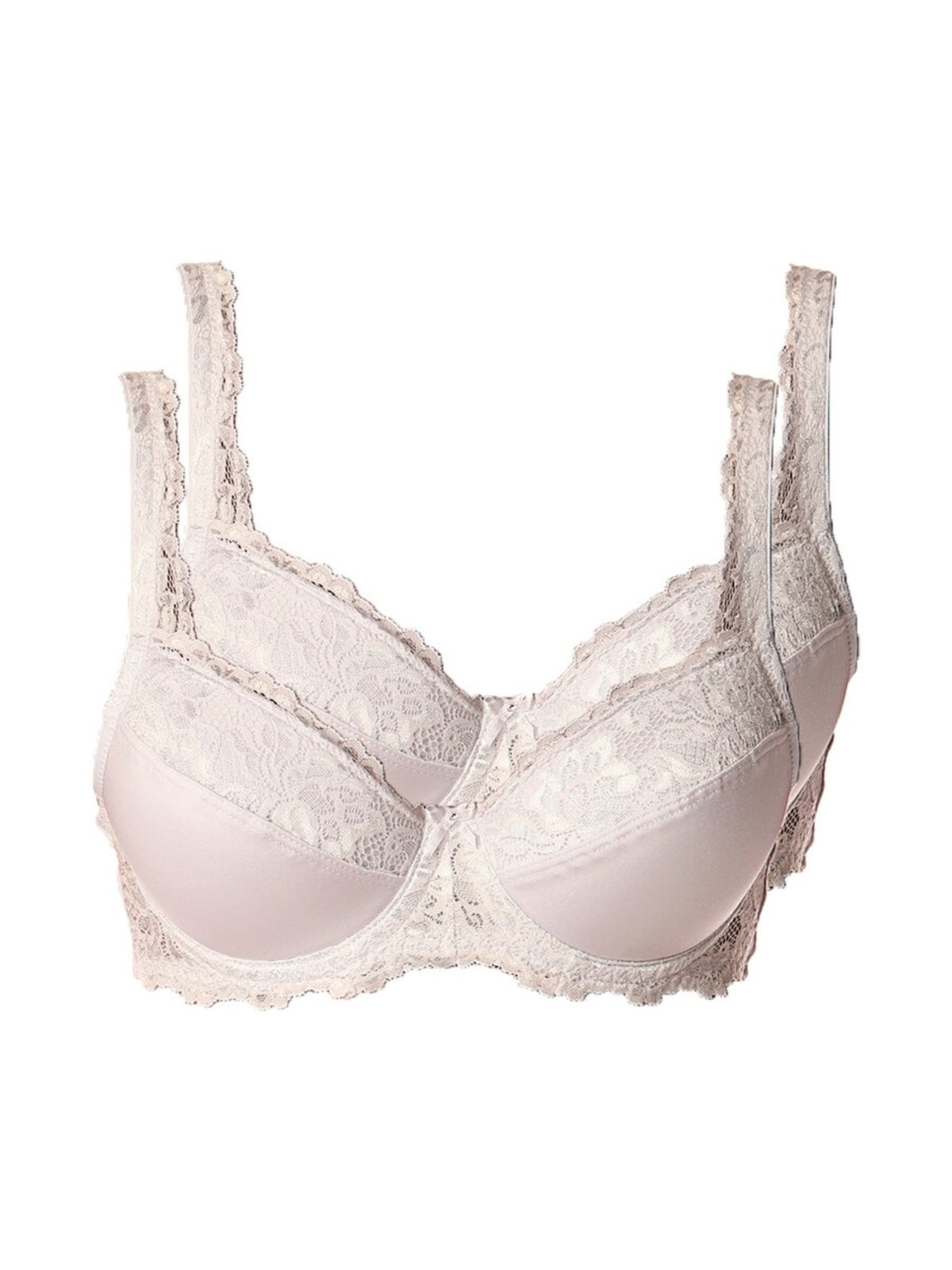 Kit com 2 Sutiãs com Aro e Bojo Iridien Demillus 65204 Taça B Branco