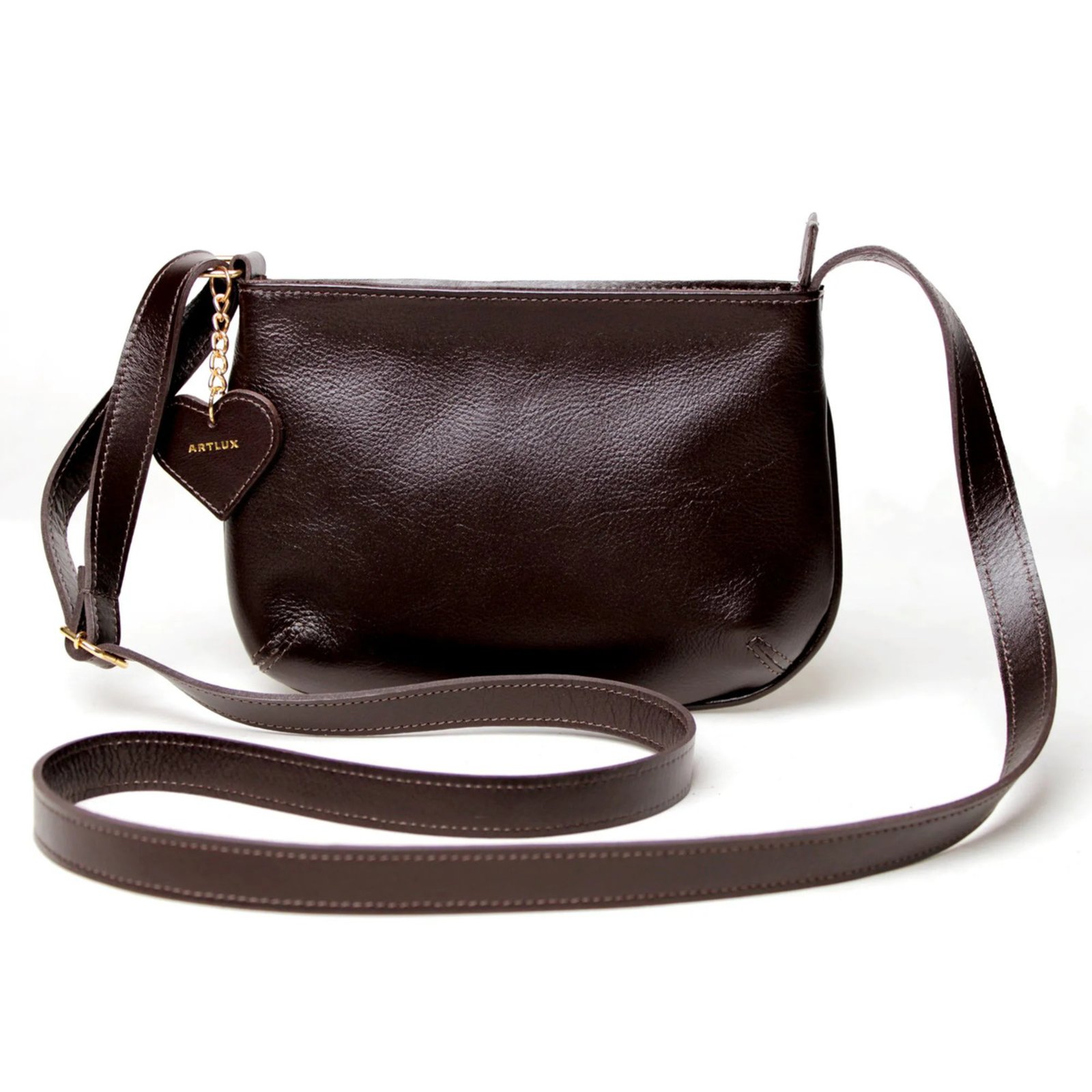 Vista 3 Bolsa Transversal em Couro Artlux 9063 vermelho vermelho