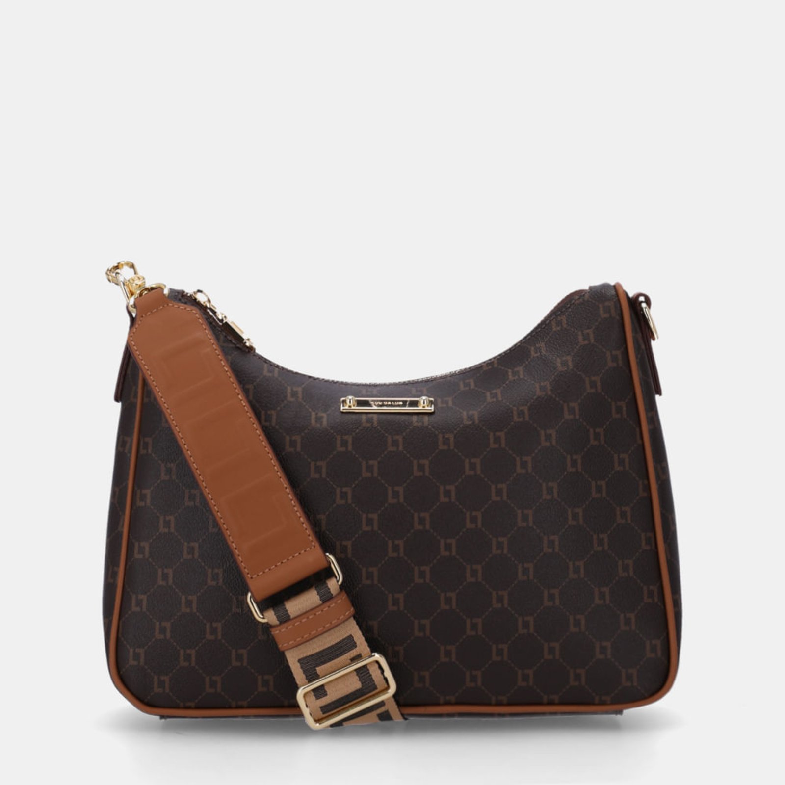 Bolsa Tiracolo Média Monograma Ll Mocca -10001063 Luz da Lua