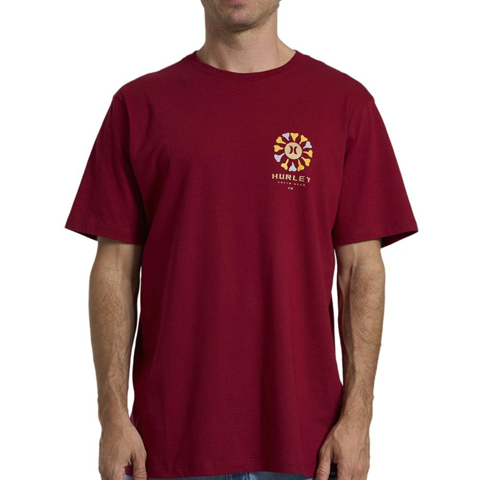 Camiseta Hurley Reborn WT26 Masculina Vinho
