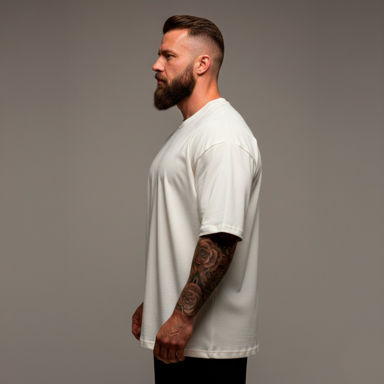 Vista 3 Camiseta Ousy Lisa Oversized Unissex Off White off-white white ousy off-white white