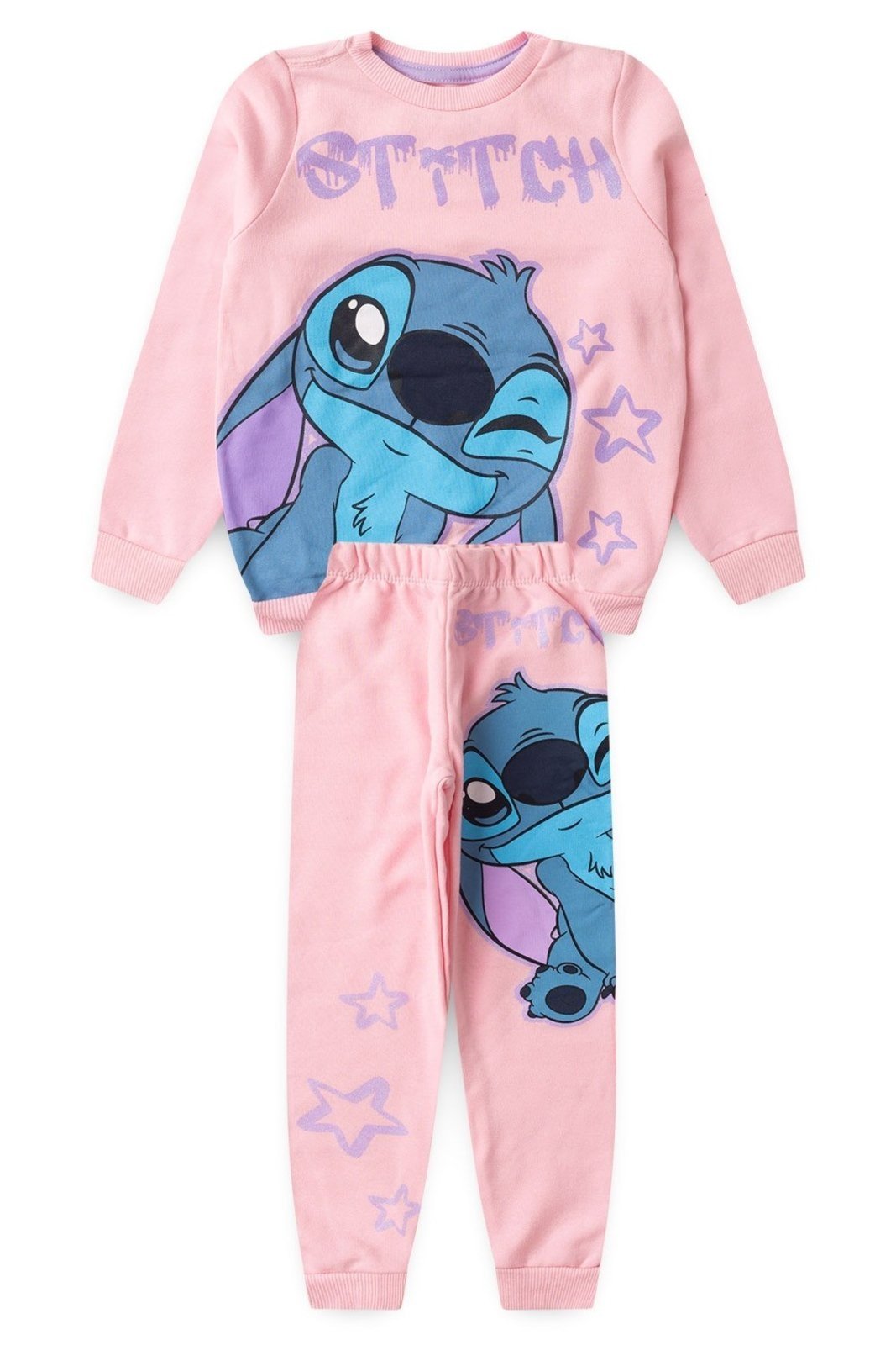 Infantil - Conjunto Disney Stitch Rosa