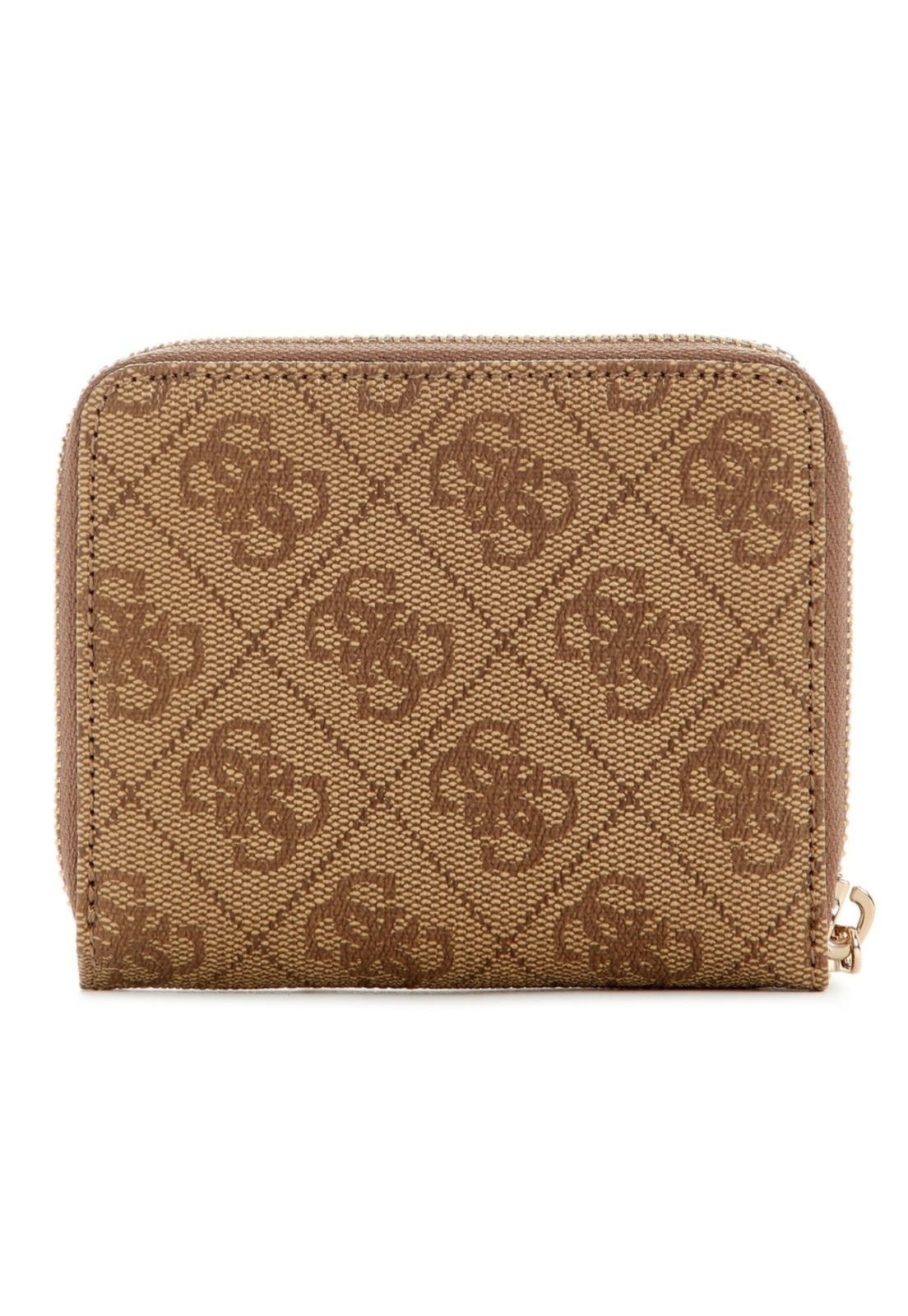 Vista 3 Carteira Guess Laurel II Slg Small Zip Around Bege Guess amarelo