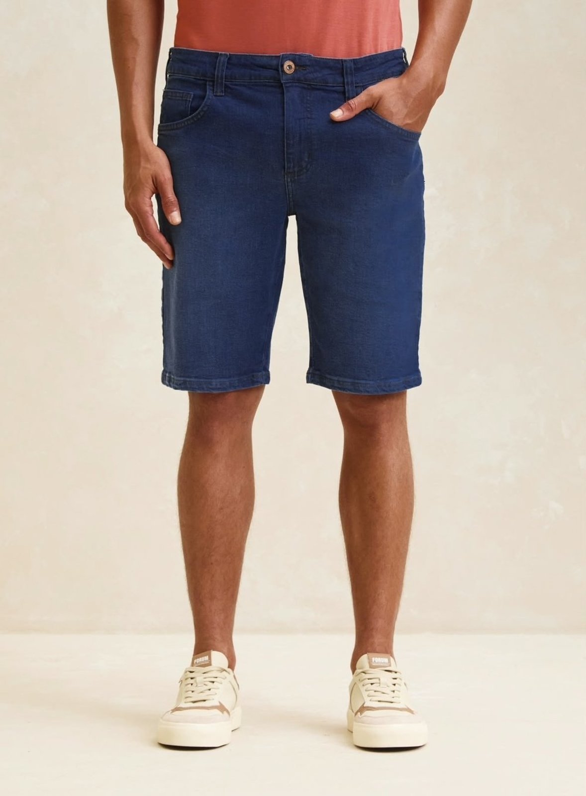 Bermuda Jeans Masculina - Paul Slim Forum Indigo