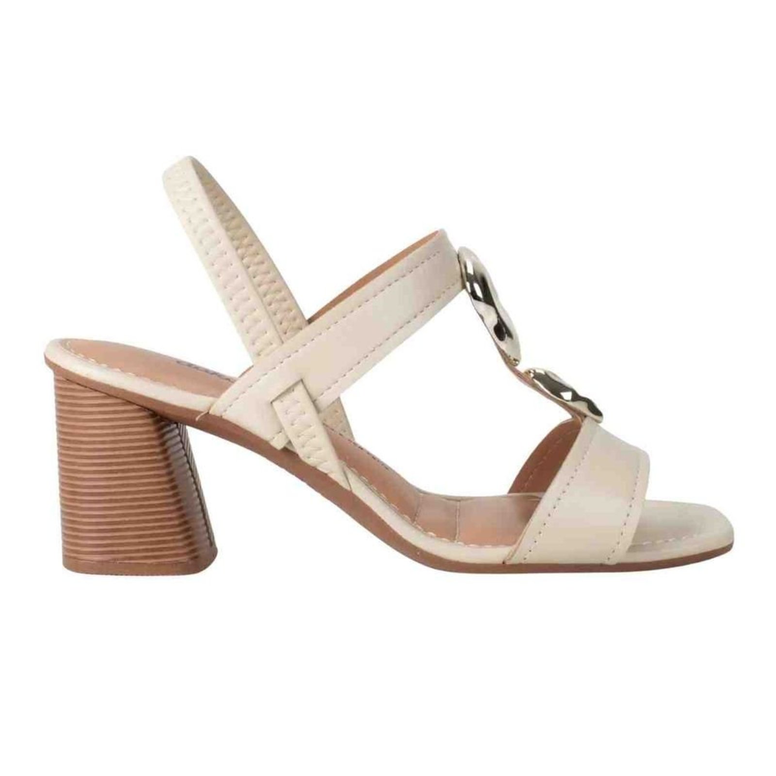 Sandália Feminina Salto Médio Grosso Dakota Off White