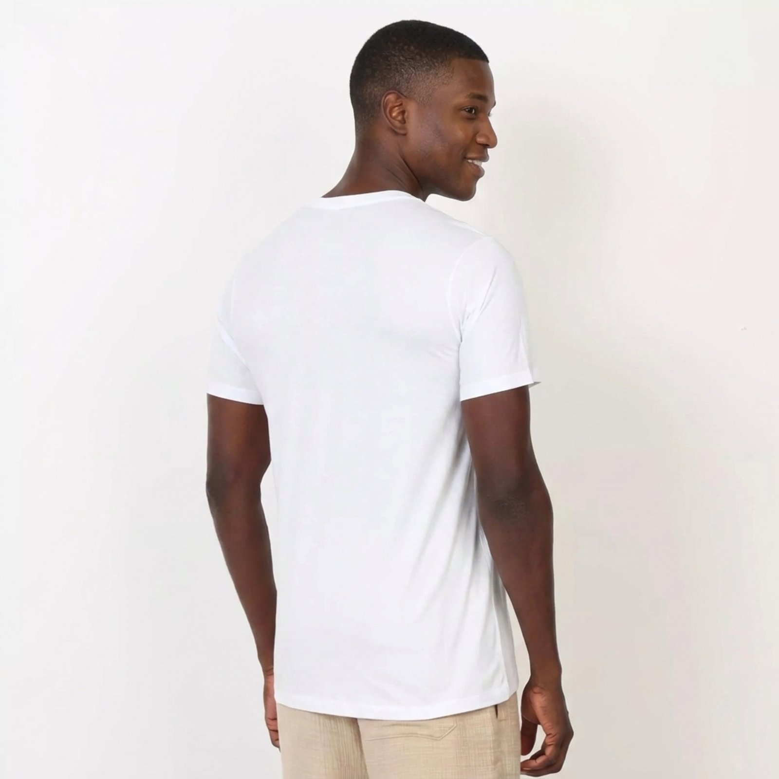 Camiseta Nautica Manga Curta Estampada Nautica Branco
