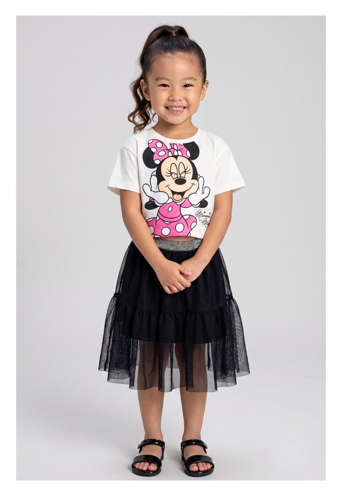 Infantil - Conjunto Disney Feminino Camiseta e Saia Minnie