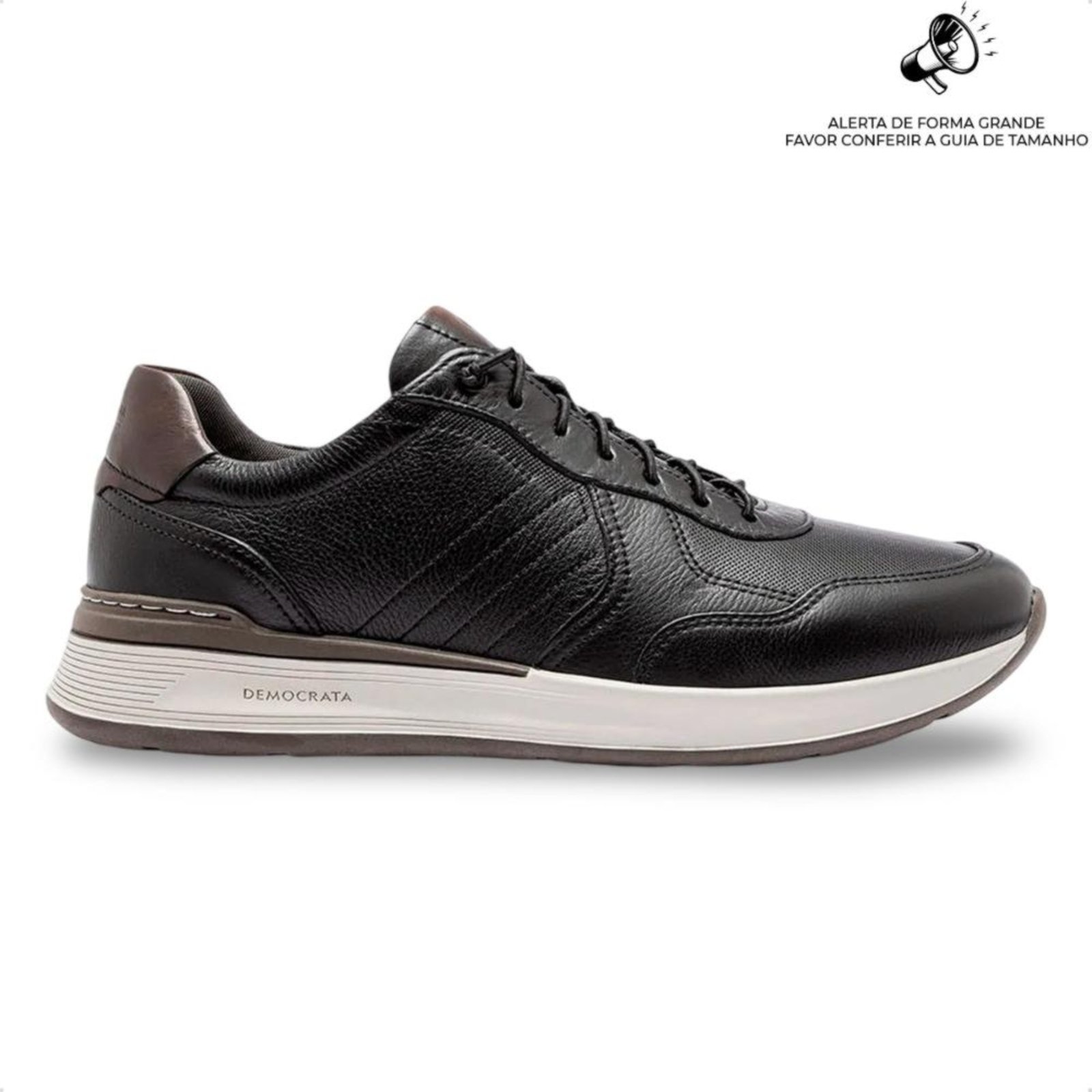 Tênis de Couro Democrata Masculino Mark Hi-Soft 32 662101 Marrom