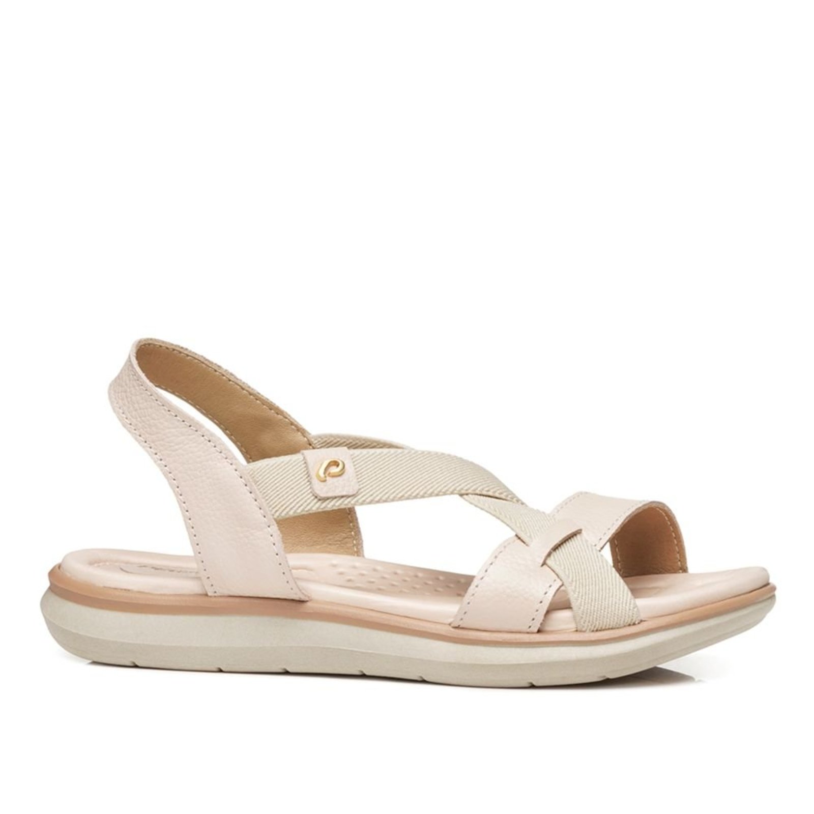 Infantil - Sandália Pegada Feminina em Couro Off White 232838-01 Sandália Pegada Feminina em Couro Off White 232838-01 36