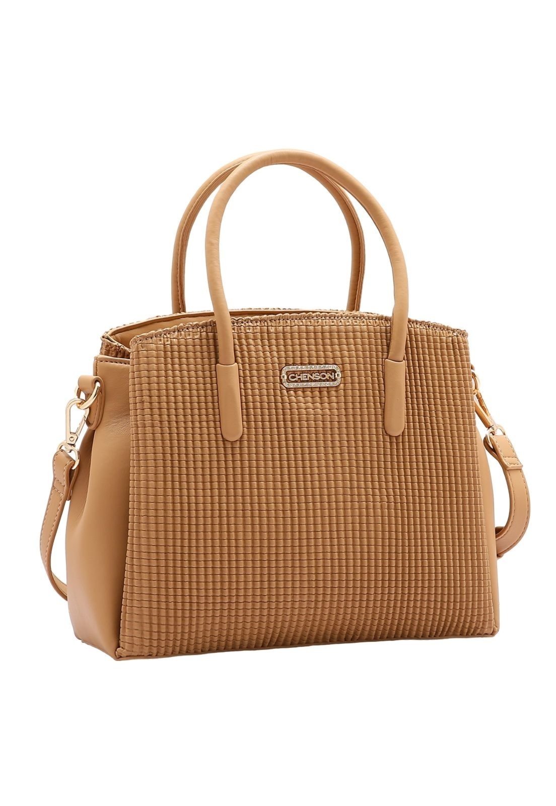 Bolsa Feminina Chenson Textura Soft Marrom 3484738