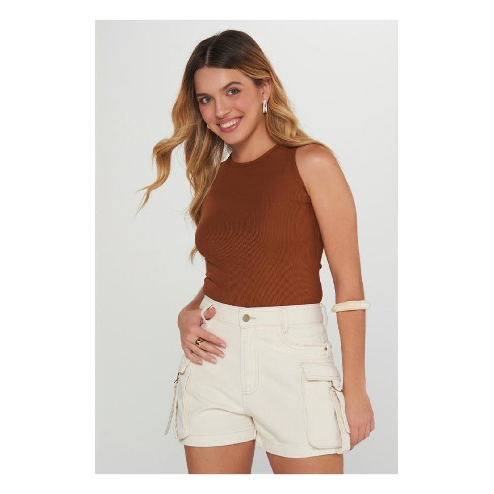 Infantil - Shorts Cargo Sarja Off White Sun Place Jeans 14 Off-white