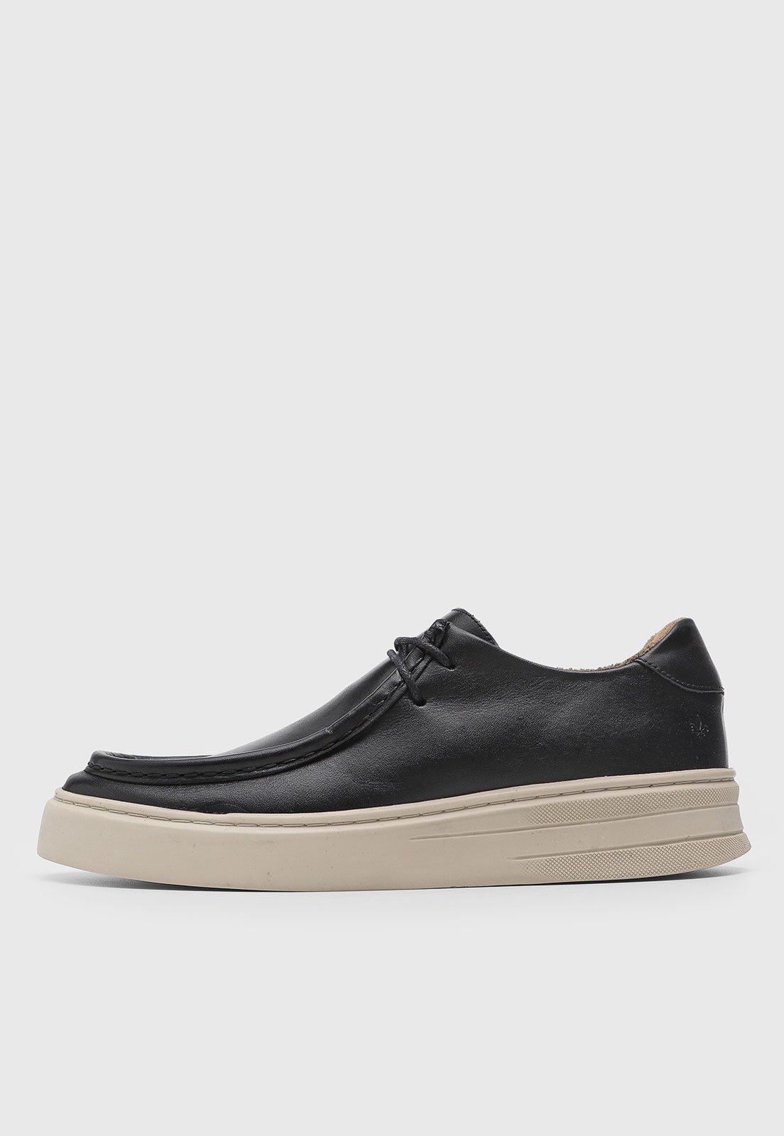 Tênis de Couro Masculino Dudalina Cano Baixo Preto