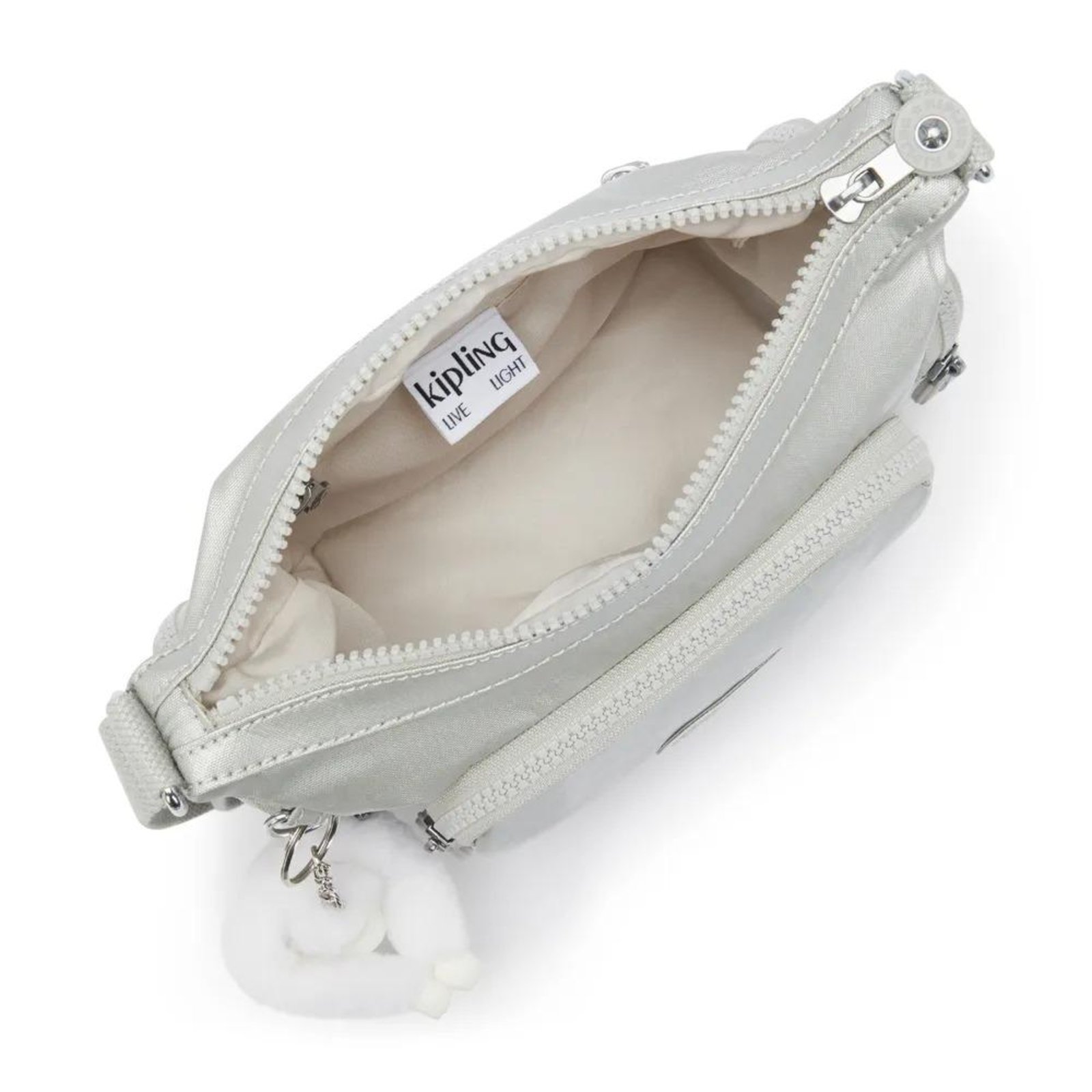 Vista 3 Bolsa Kipling Gabbie Mini New Bright Met cinza Kipling cinza