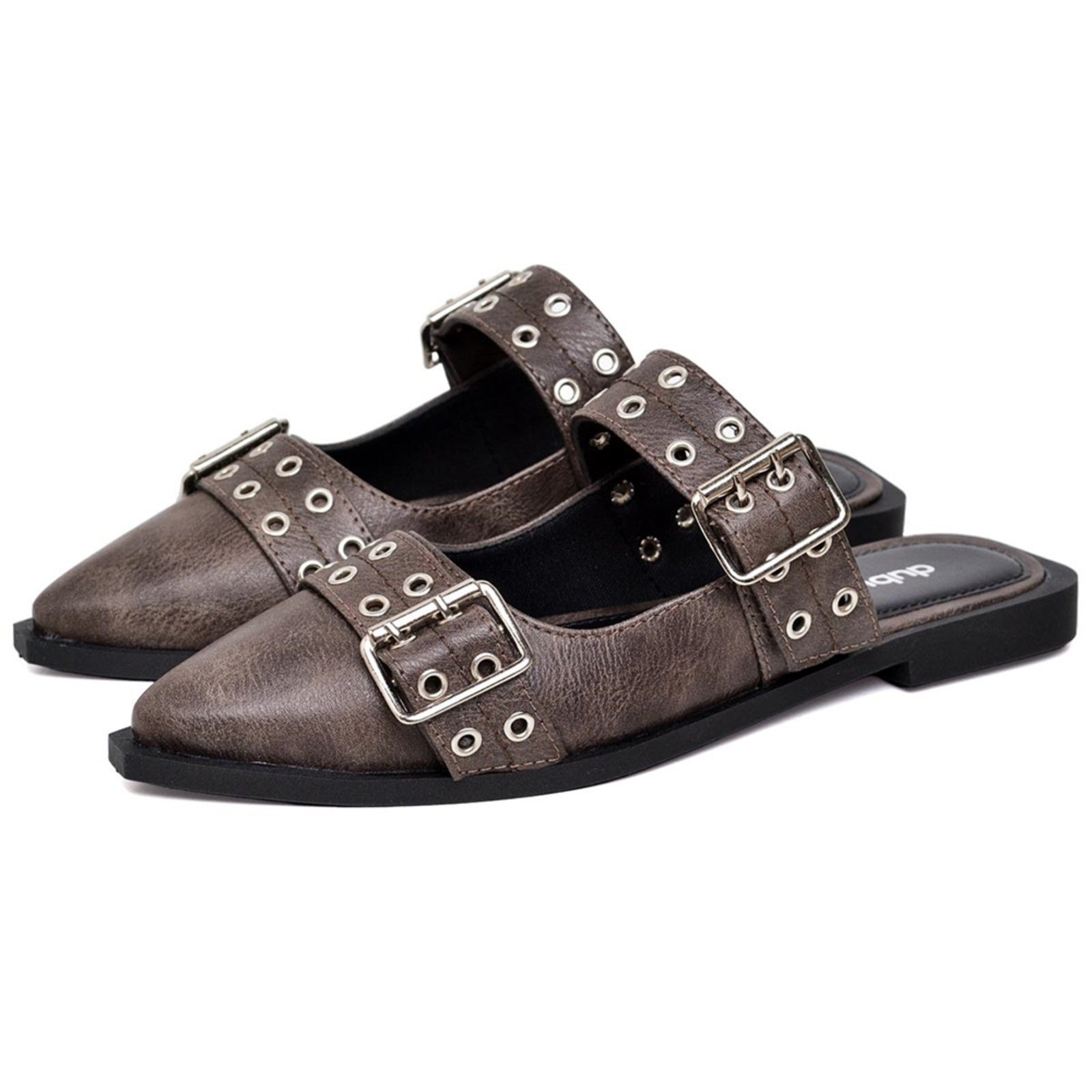 Vista 2 Sapatilha Mule Feminina slingback DUBUY 1304FG preto DUBUY preto