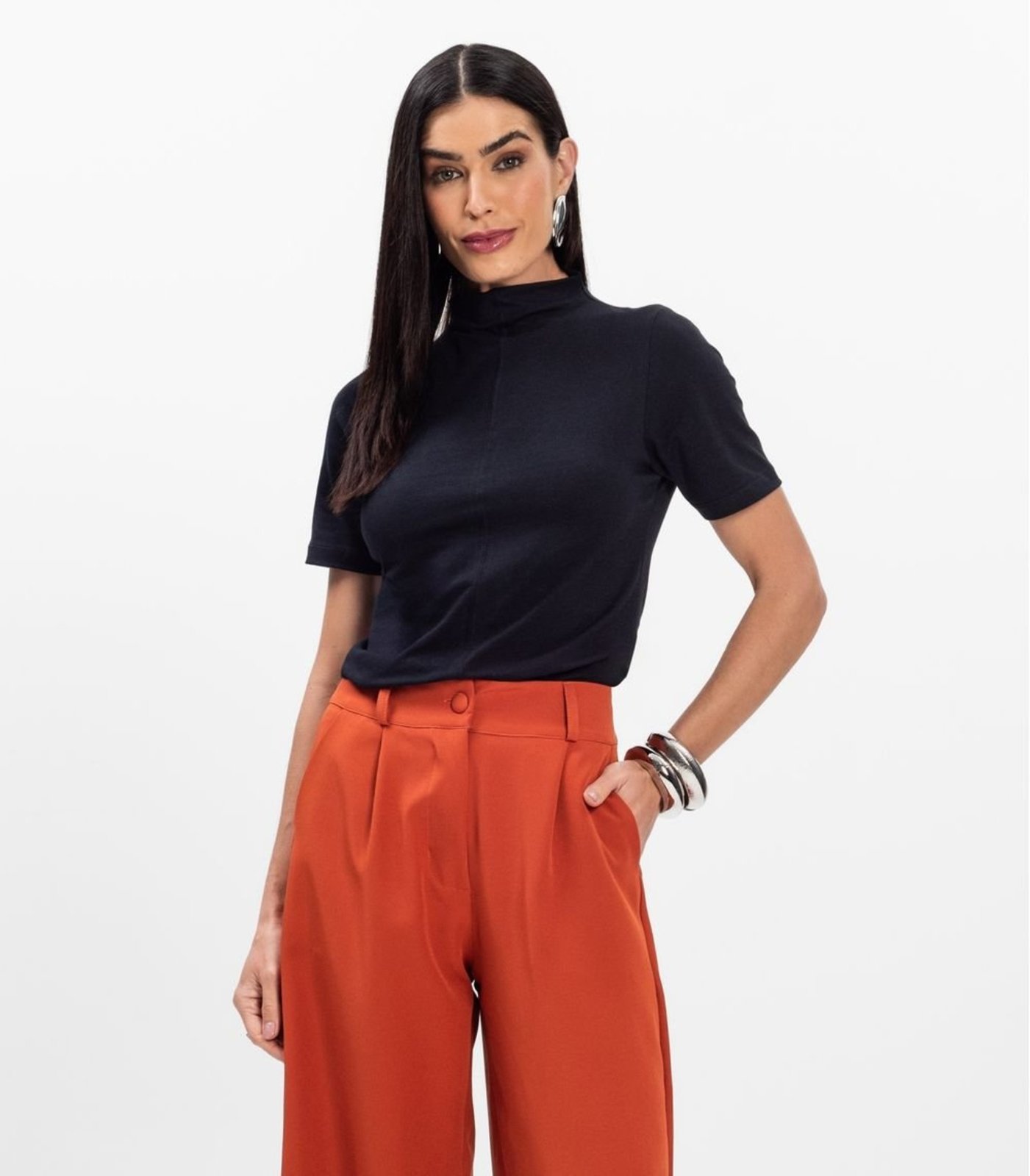 Blusa Feminina Cotton Leve Infinita Cor Preto