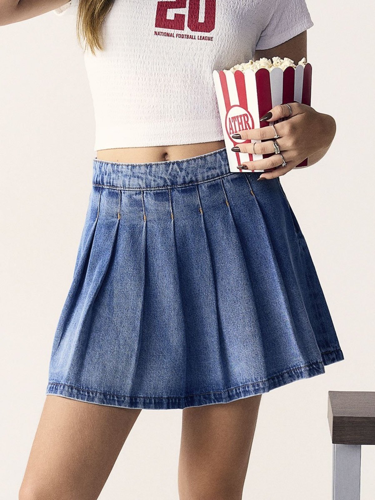 Infantil - Saia Jeans NFL Colleg Feminina da Authoria