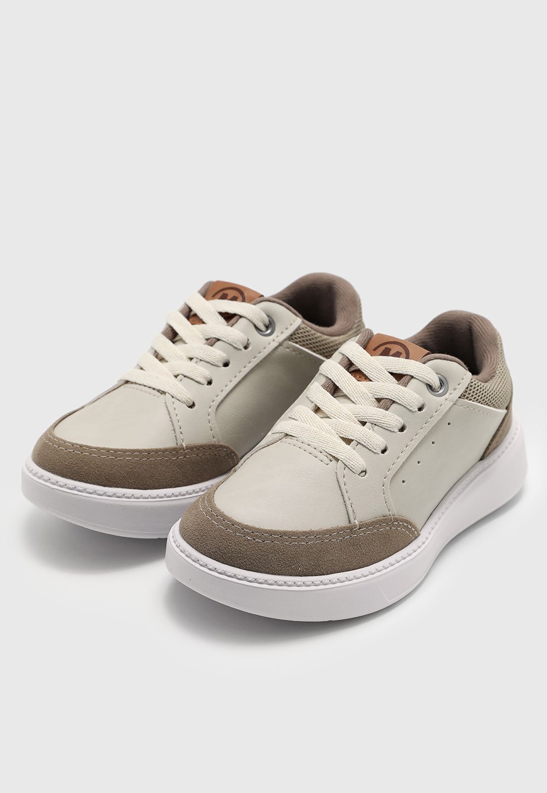 Infantil - Tênis Molekinho Casual Cadarço Bege