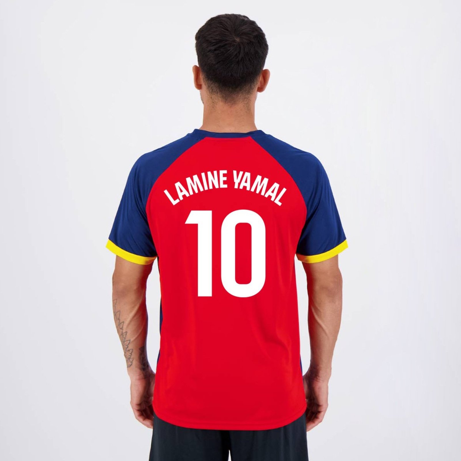 Camisa Barcelona Culés 10 Lamine Yamal Vermelha
