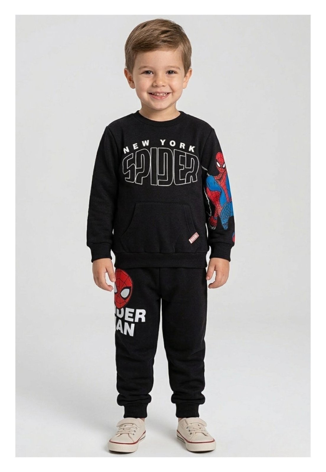 Infantil - Conjunto Bem Vestir Casaco e Calça De Moletom Homem Aranha