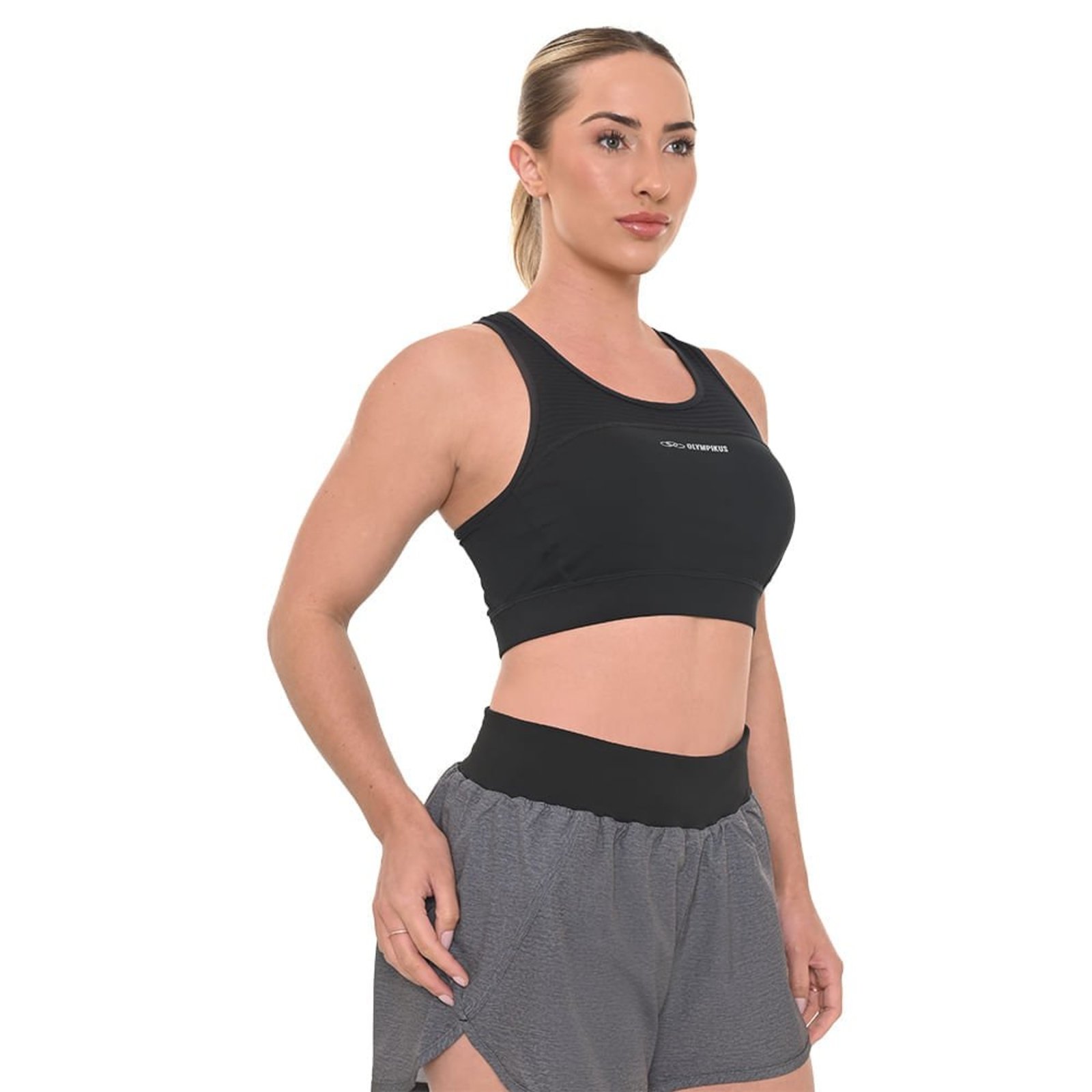 Vista 3 Top Runner Olympikus Feminino GG preto OLYMPIKUS preto